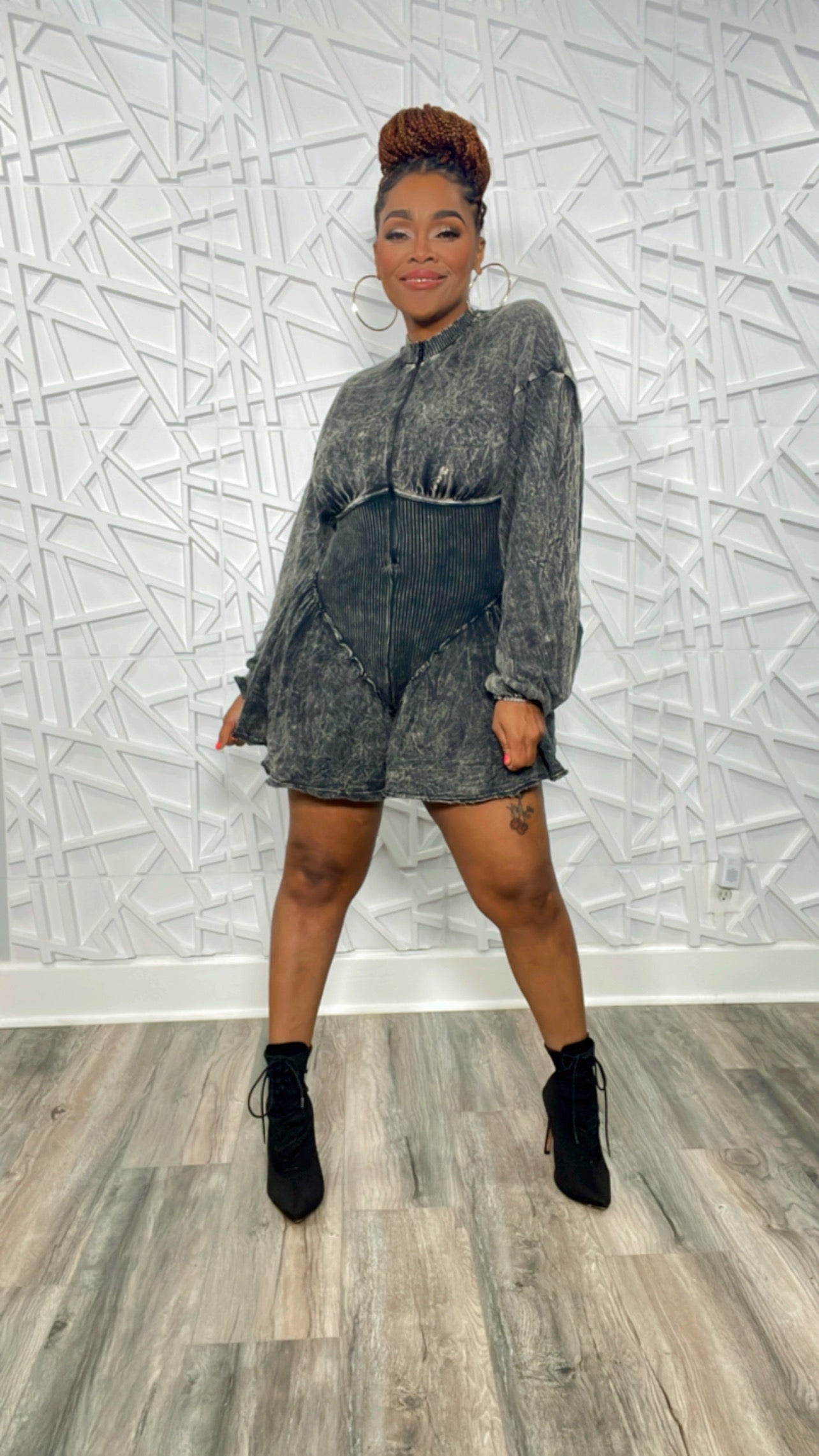 Mineral Washed Pretty Romper