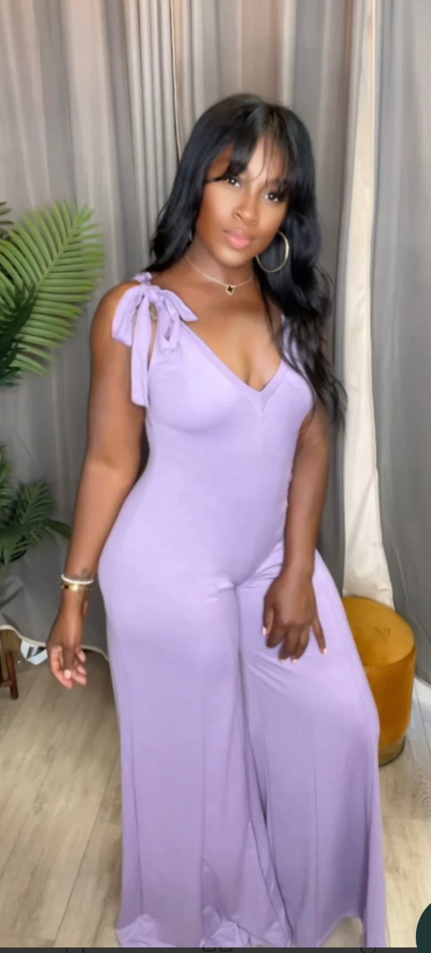 Brunch Baddie Jumpsuit (Lavender Dusty)