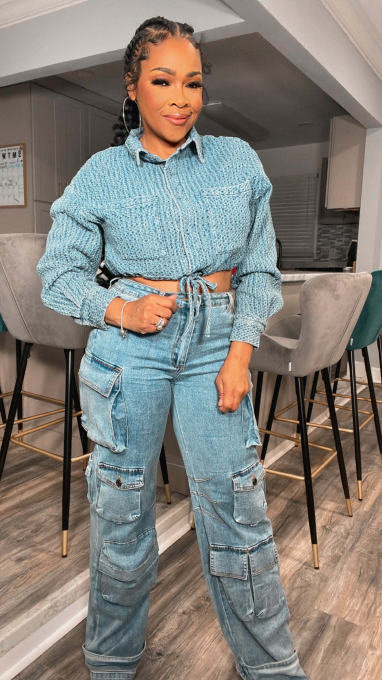 Omg Textured Denim Shirt