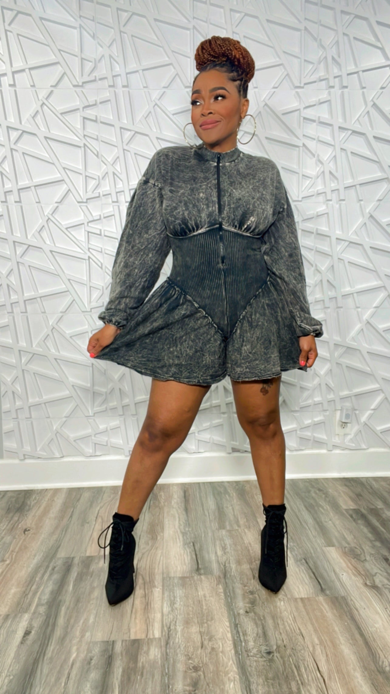 Mineral Washed Pretty Romper