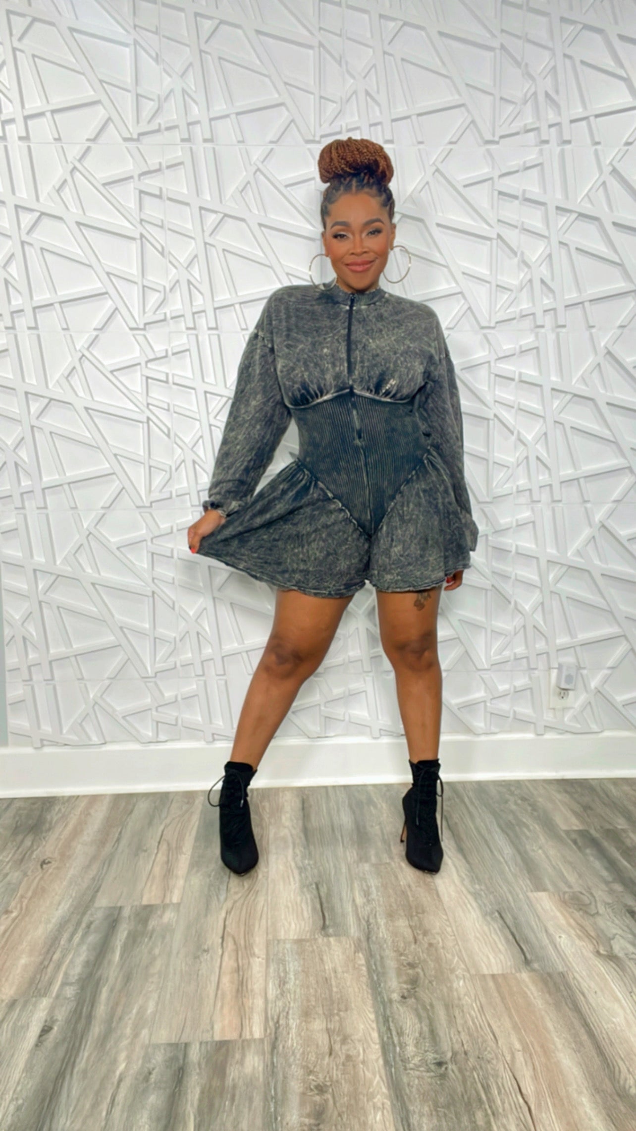 Mineral Washed Pretty Romper