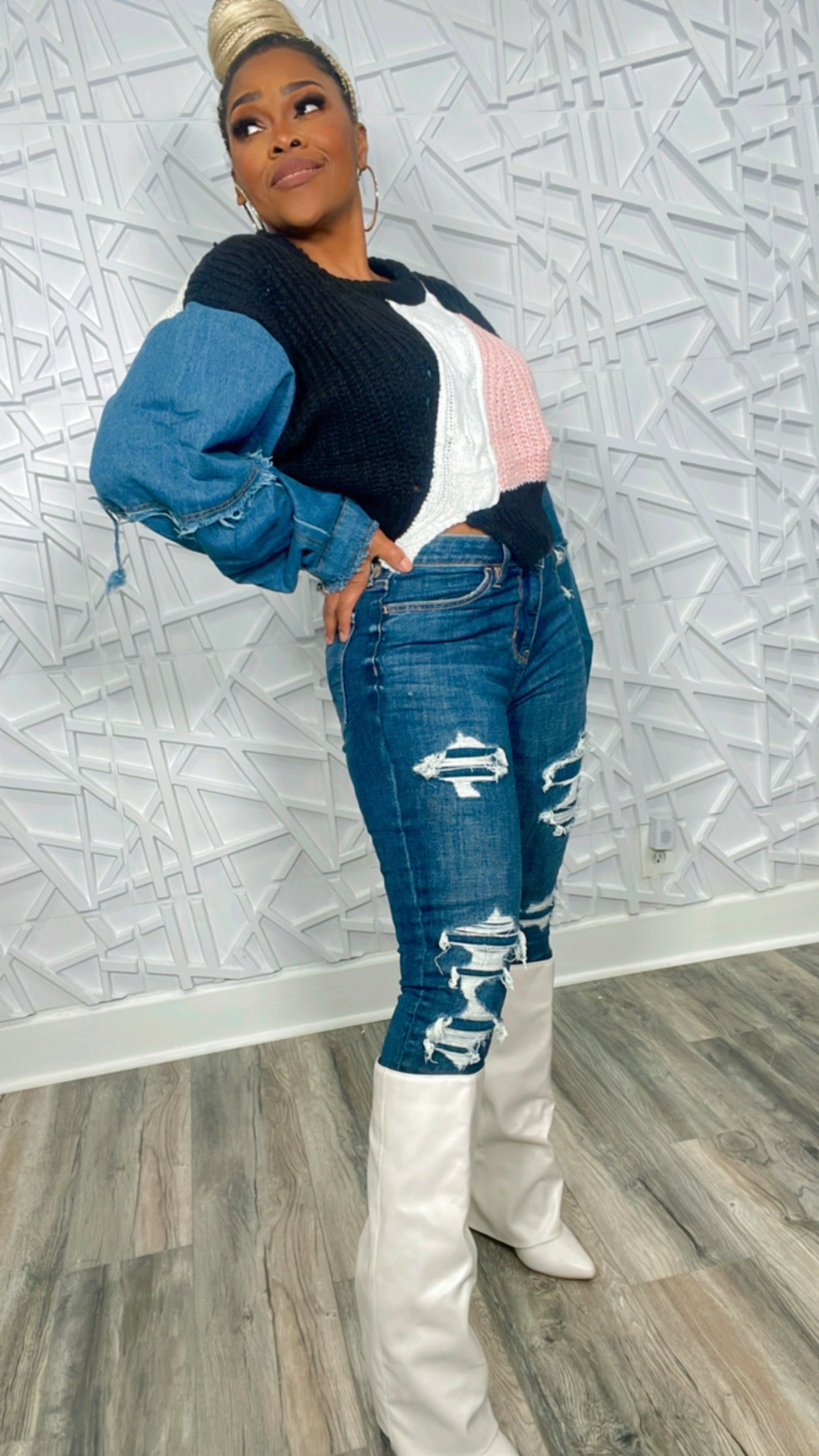Amelia Denim Sweater