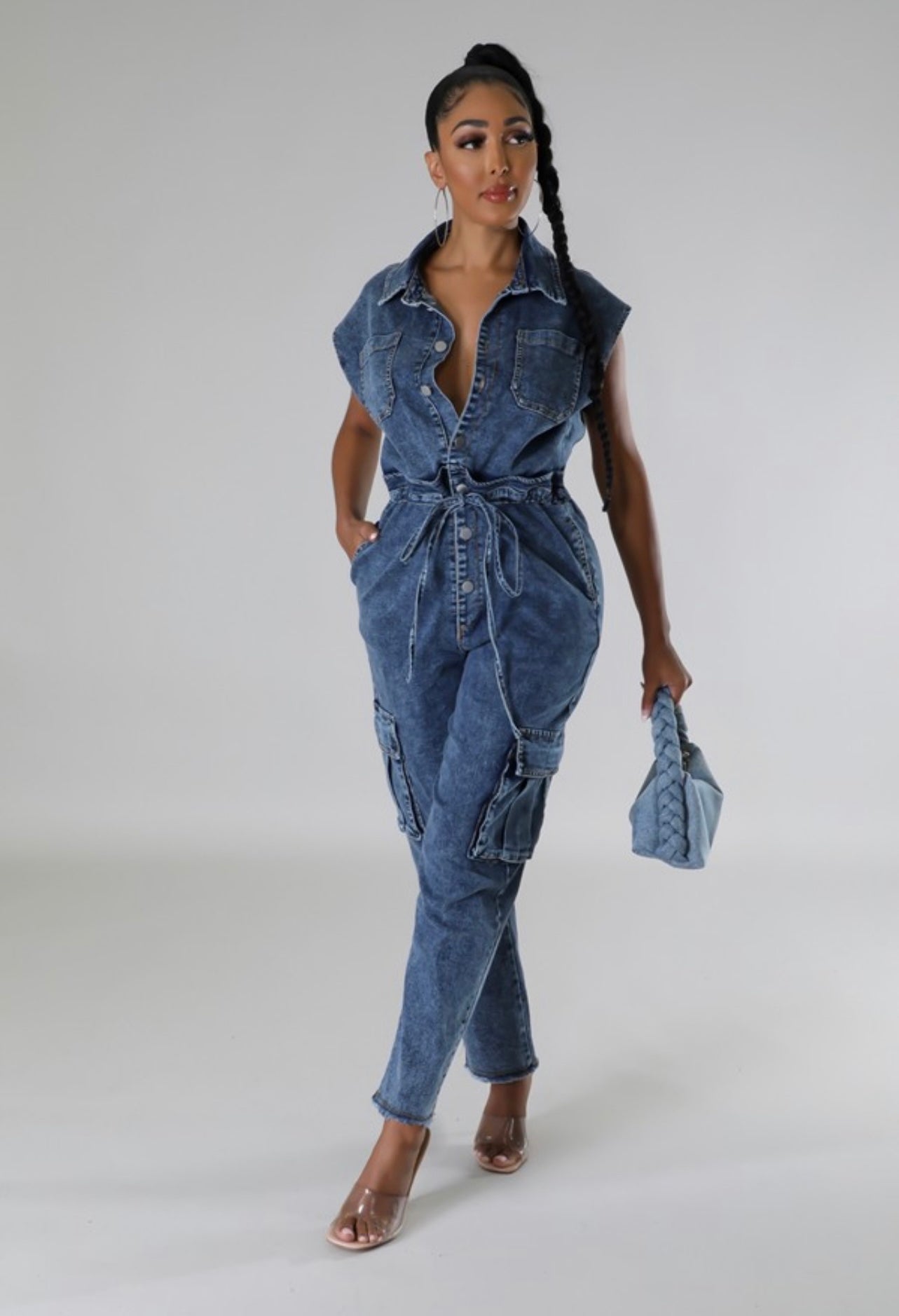London Denim Jumpsuit (up to XL)