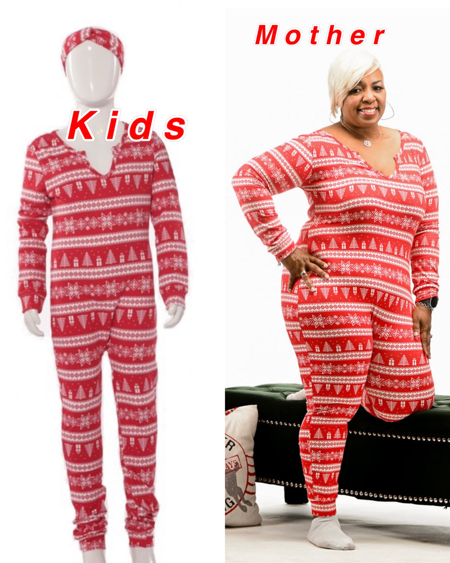 Kids  Christmas Red & White In the Gift Onesie