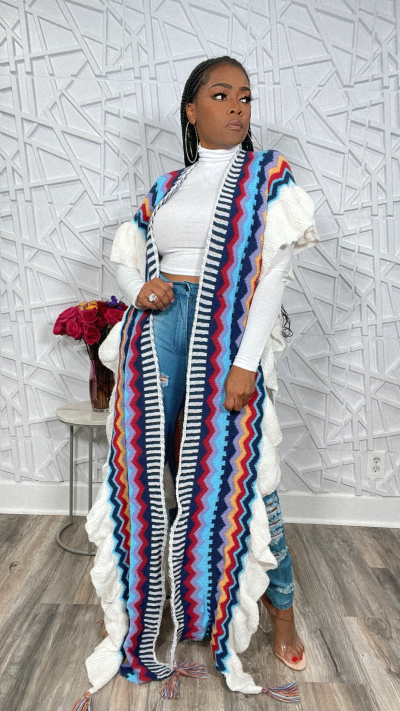 Multi Pretty Color Kimono Cardigan