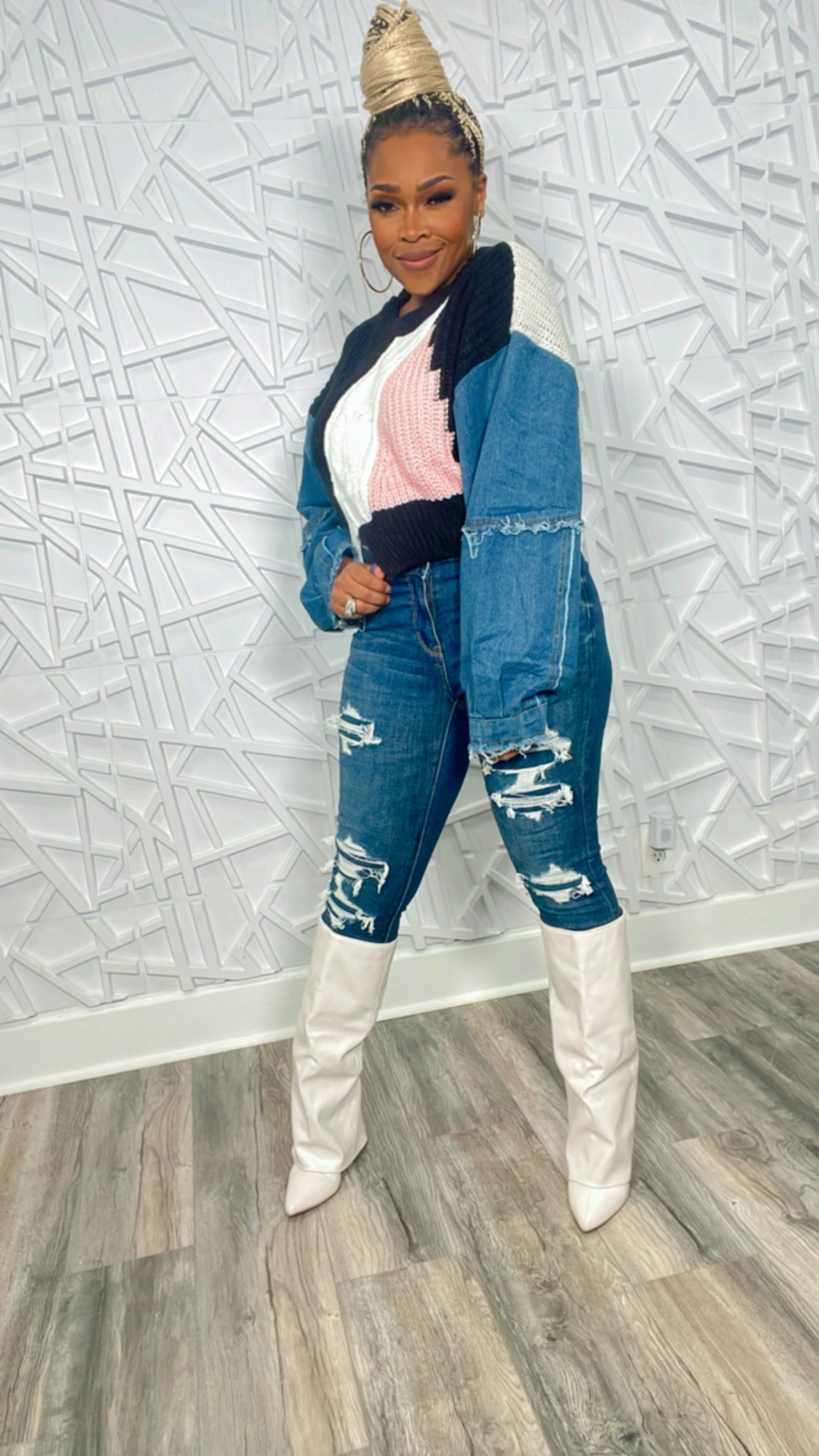 Amelia Denim Sweater