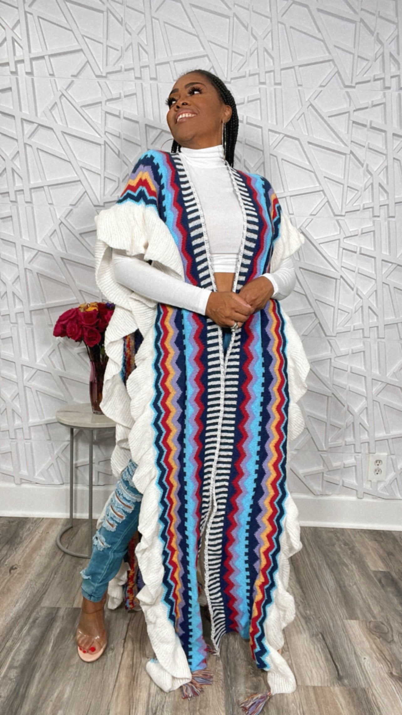 Multi Pretty Color Kimono Cardigan