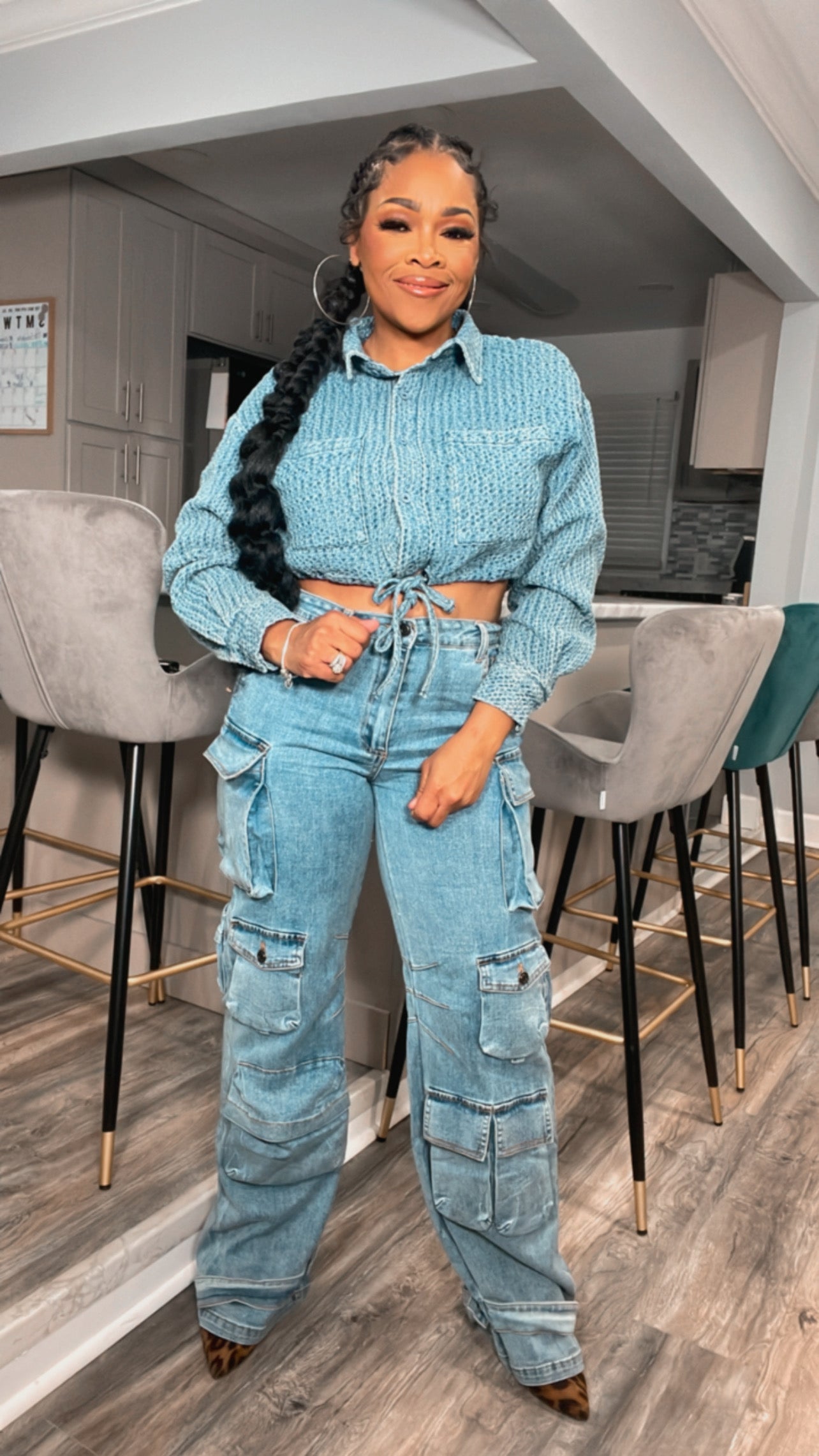 Omg Textured Denim Shirt