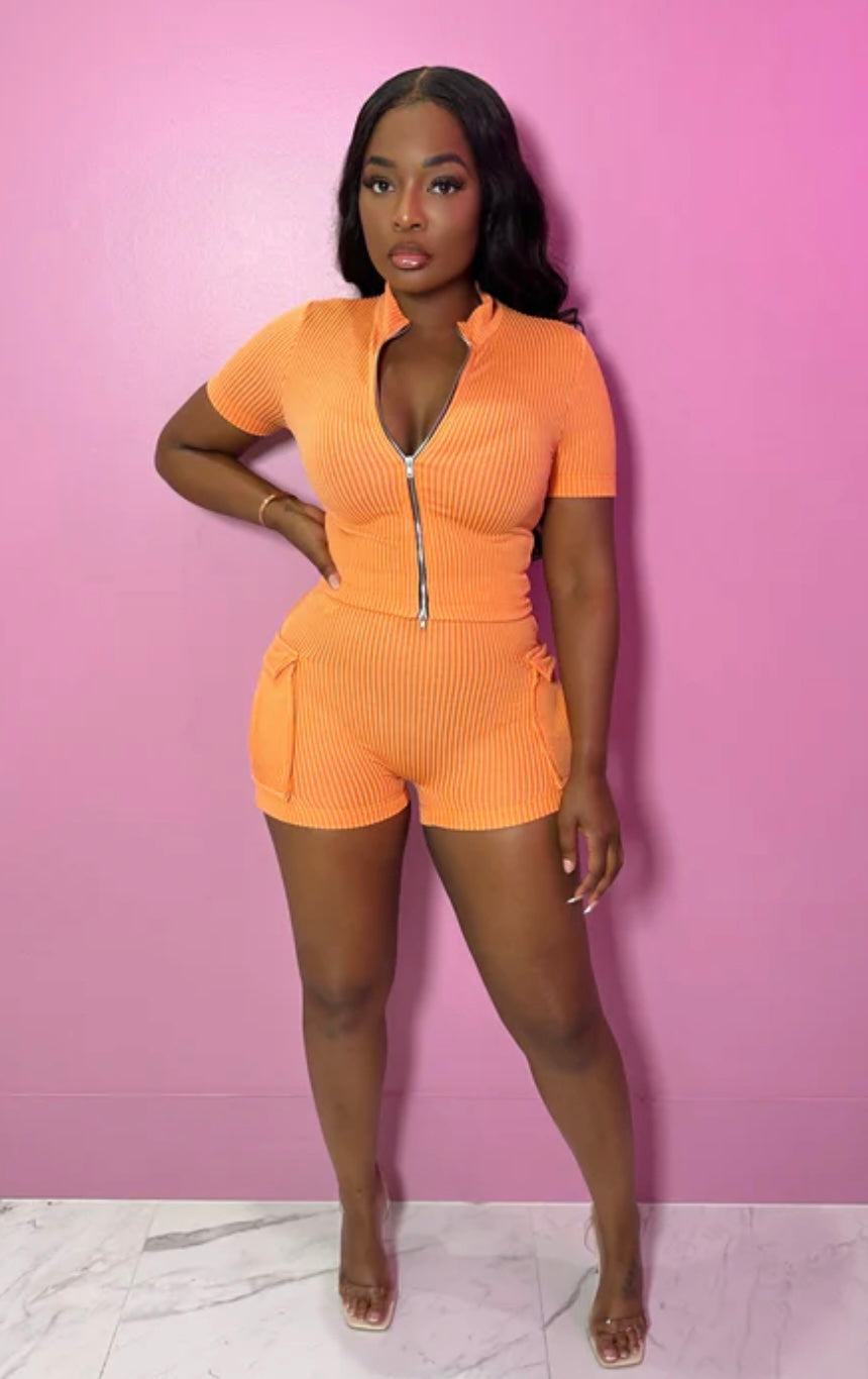 Orange Textured Set