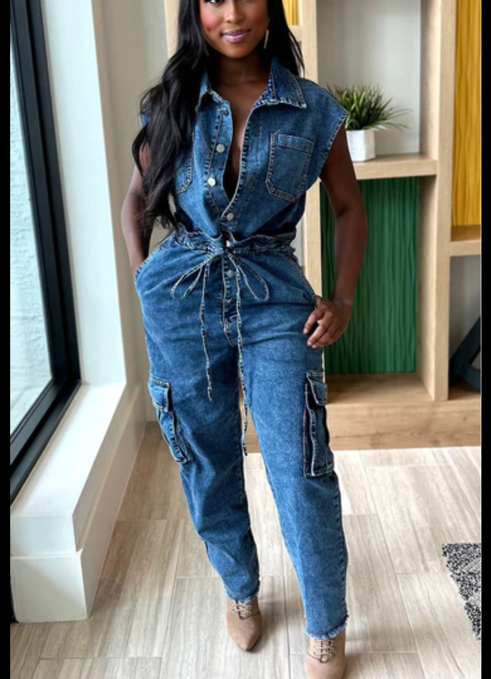 London Denim Jumpsuit (up to XL)