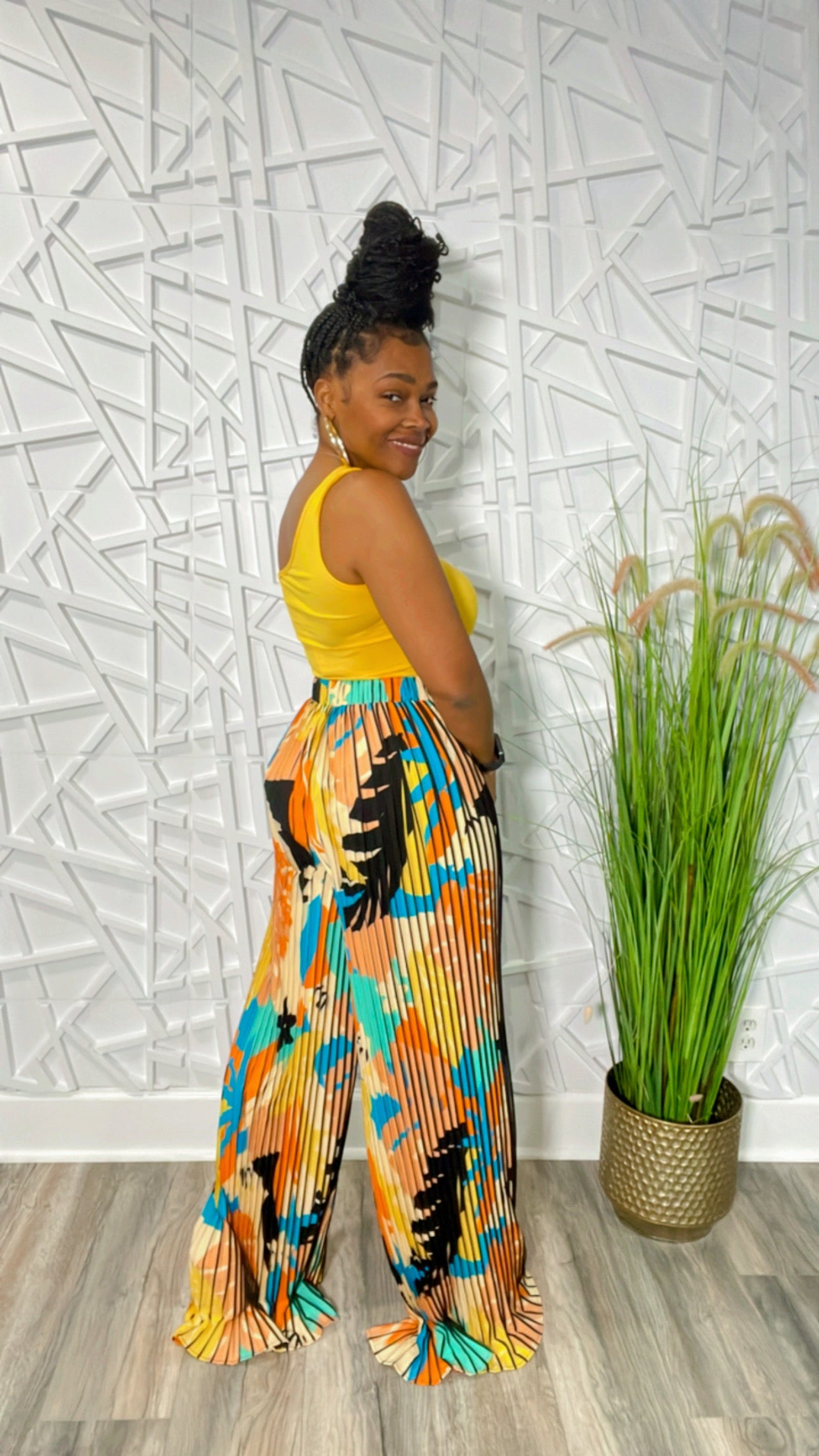 The Ida Pants (Orange/Blue)