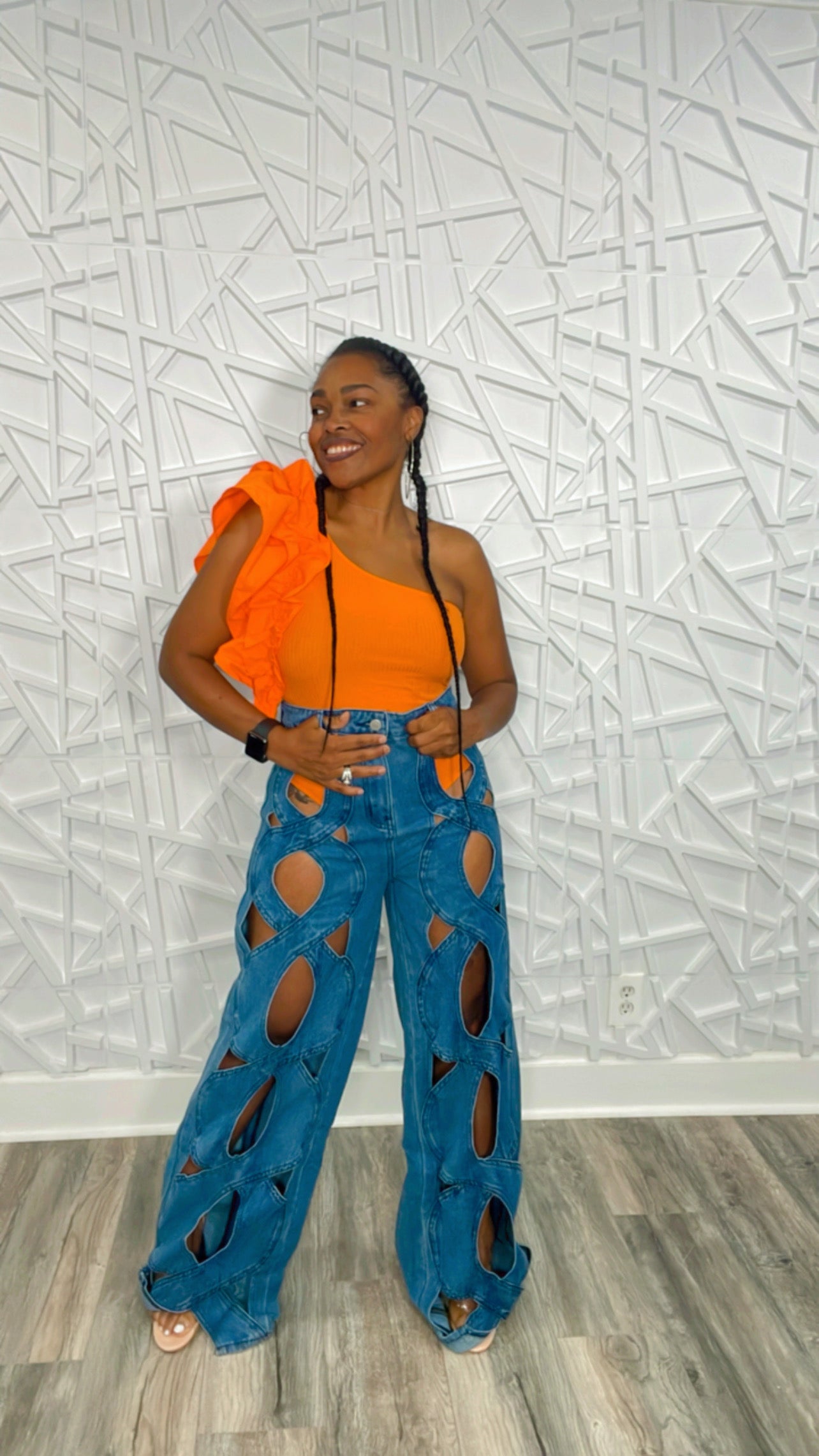 Pretty Hole in One Denim Jeans