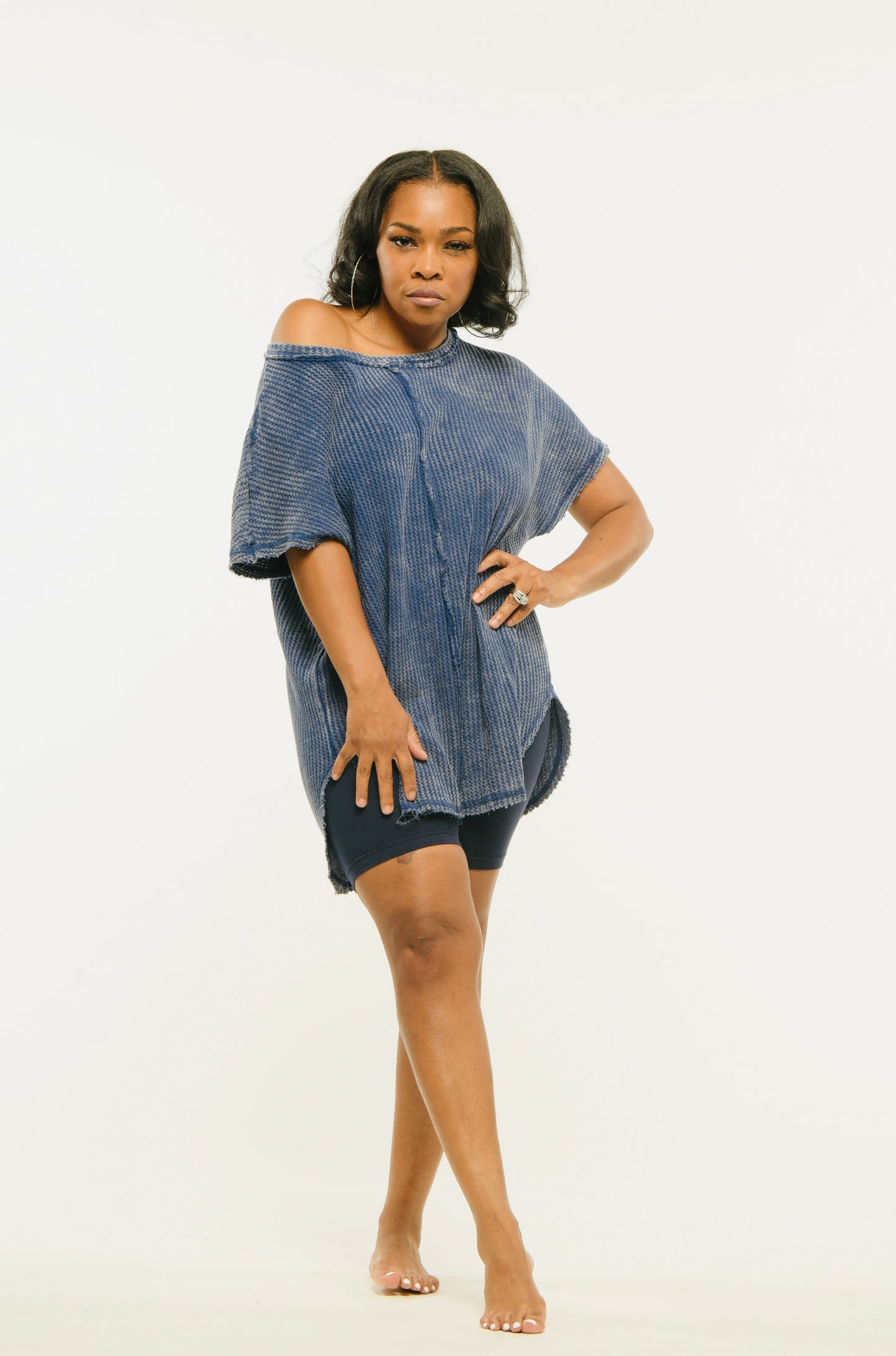 Comfy in the Comfy Biker Short Set (Navy)