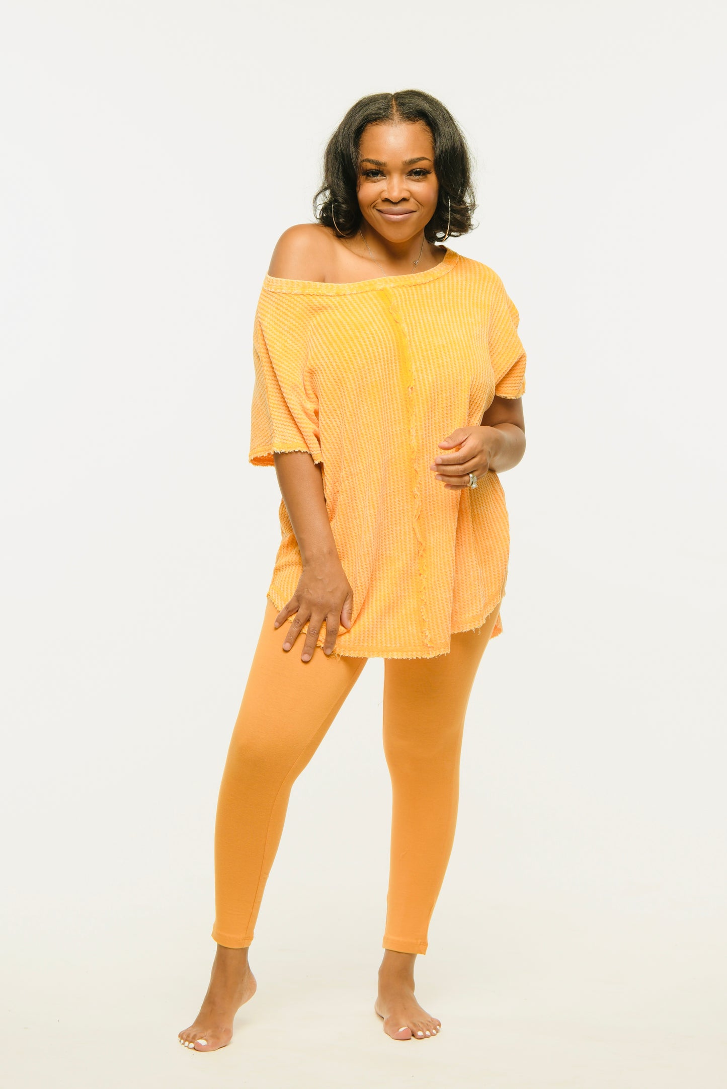 Comfy in the Comfort Leggings Set (Gold)