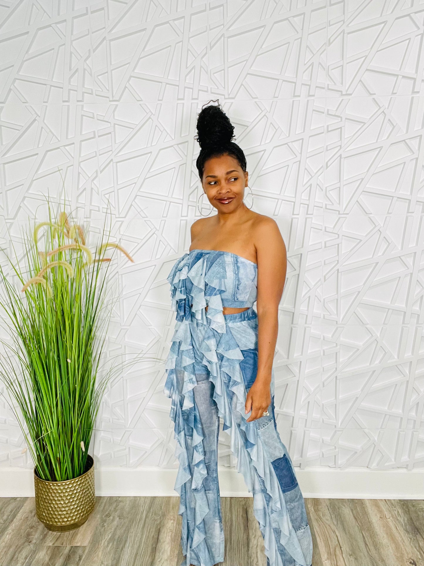 Pretty in the Denim in the Patchwork Piece Set