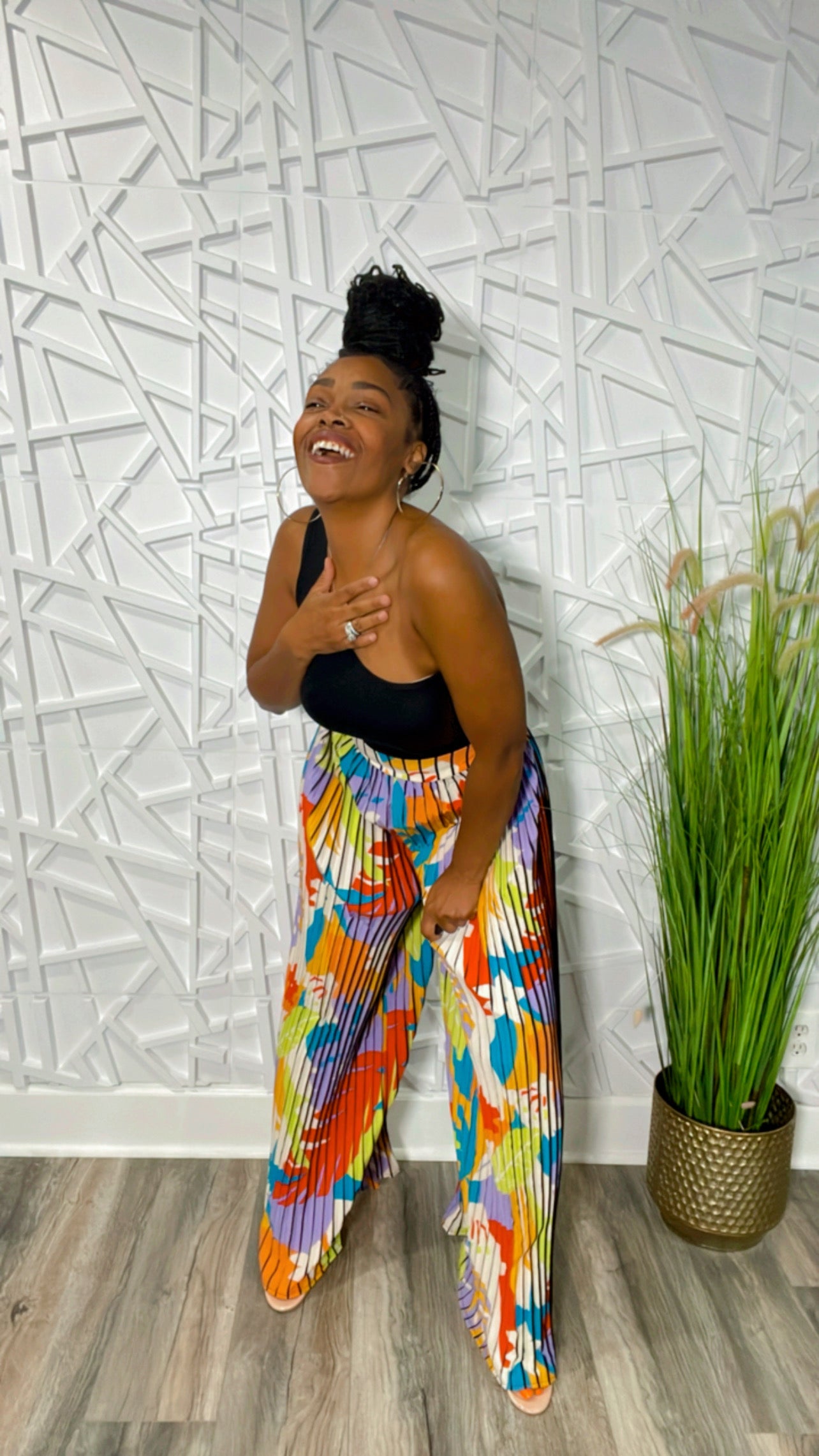 The Ida Pants (Lavender/White)