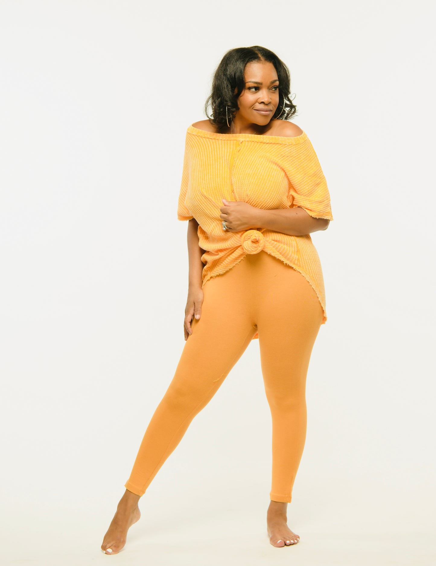 Comfy in the Comfort Leggings Set (Gold)