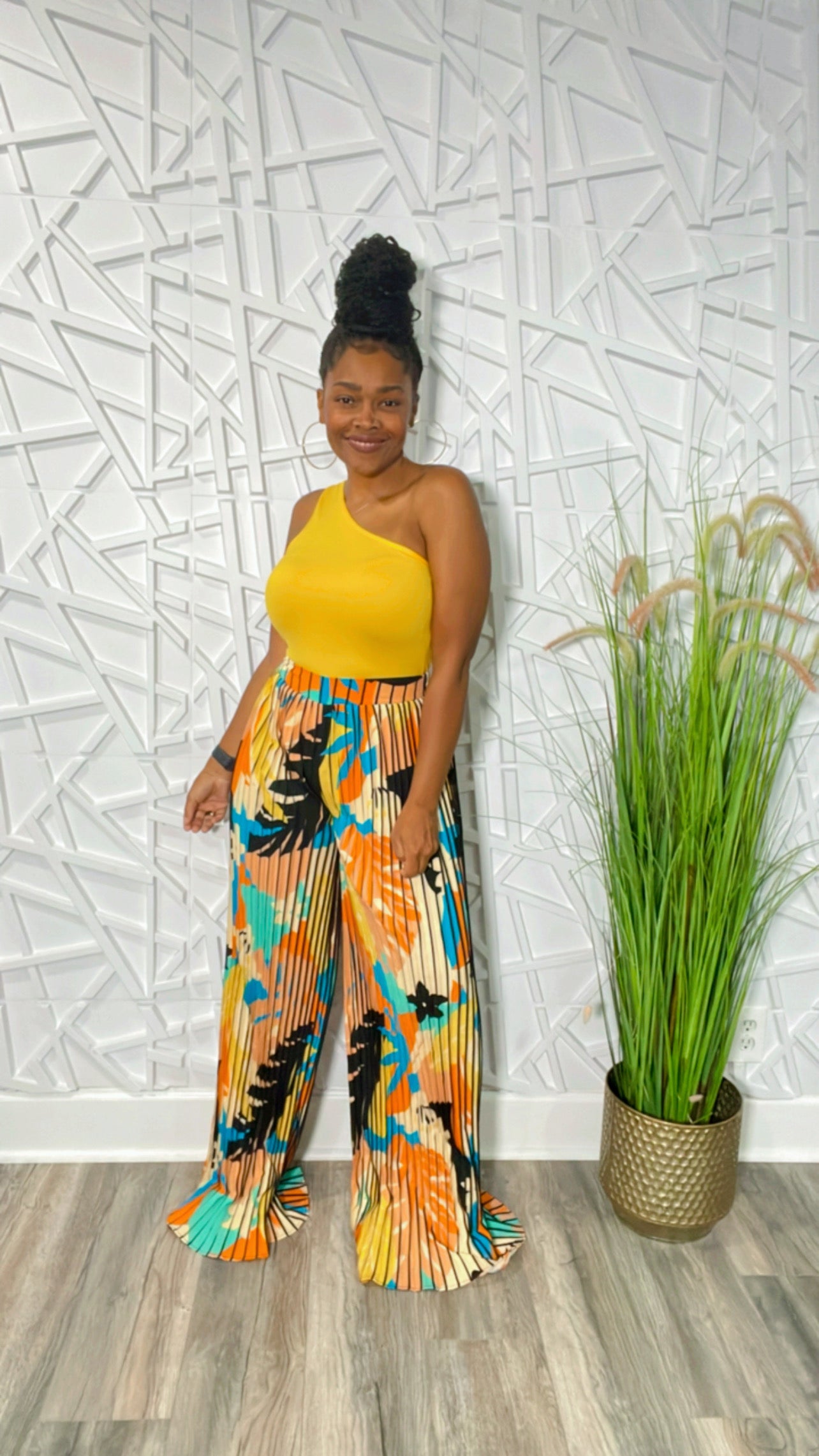 The Ida Pants (Orange/Blue)