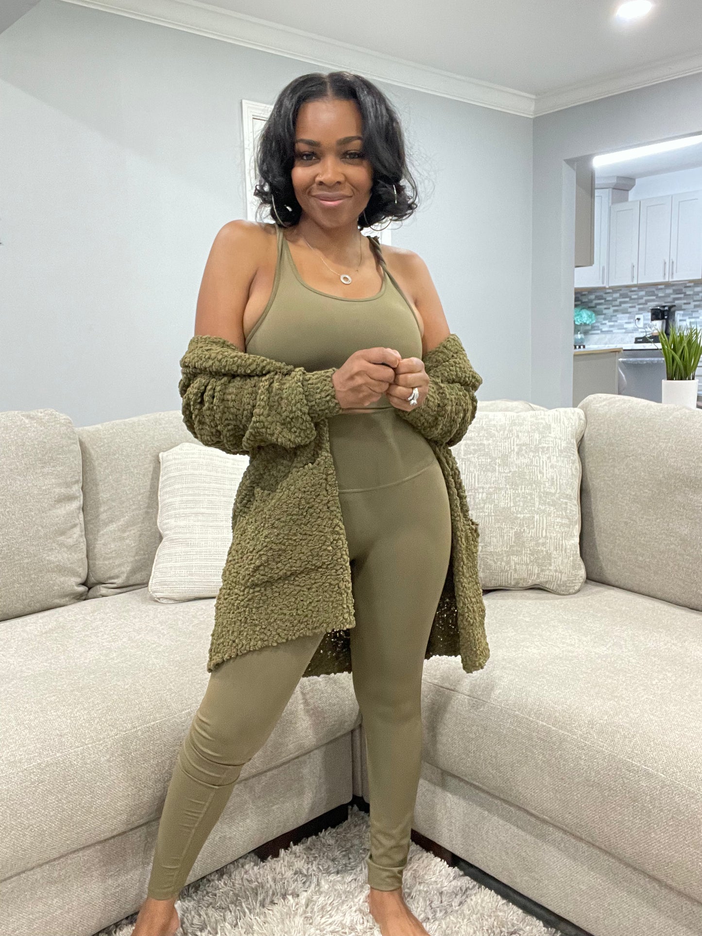Cozy in Love 3 Piece Set (Dusty Olive)