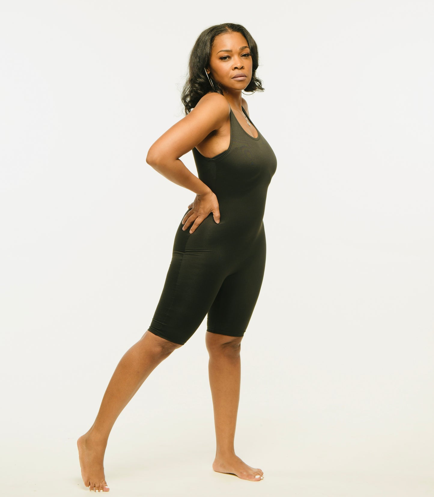 Leisurely In Pretty Bodysuit Romper (Black)