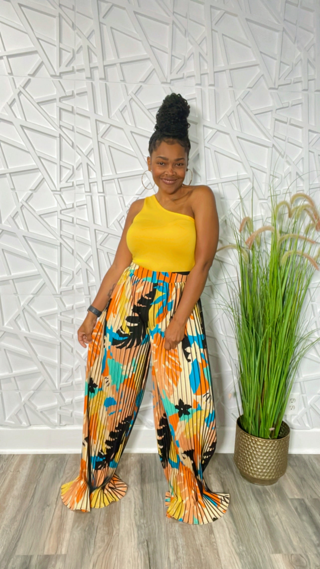 The Ida Pants (Orange/Blue)