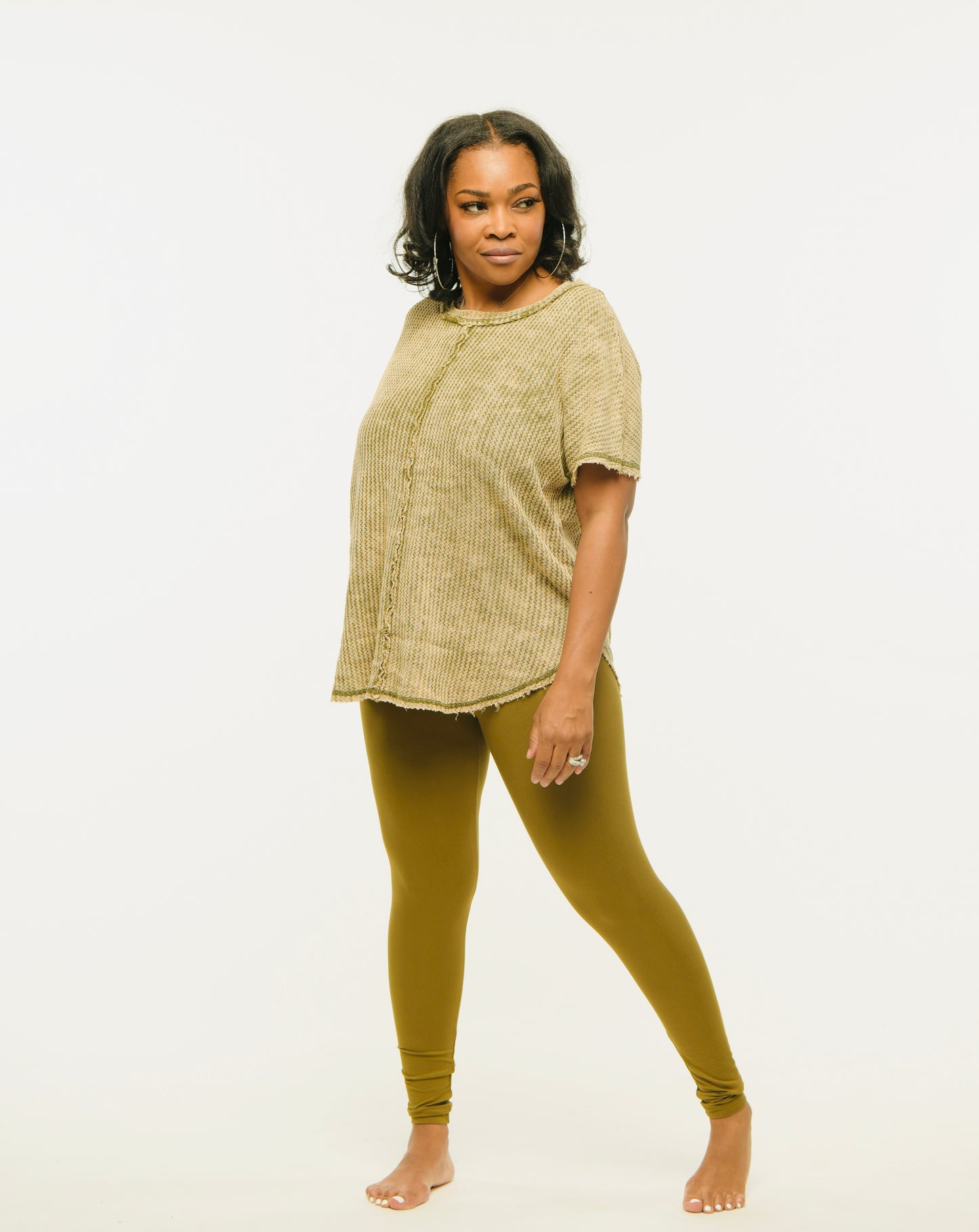 Comfy in the Comfort Leggings Set (Olive)