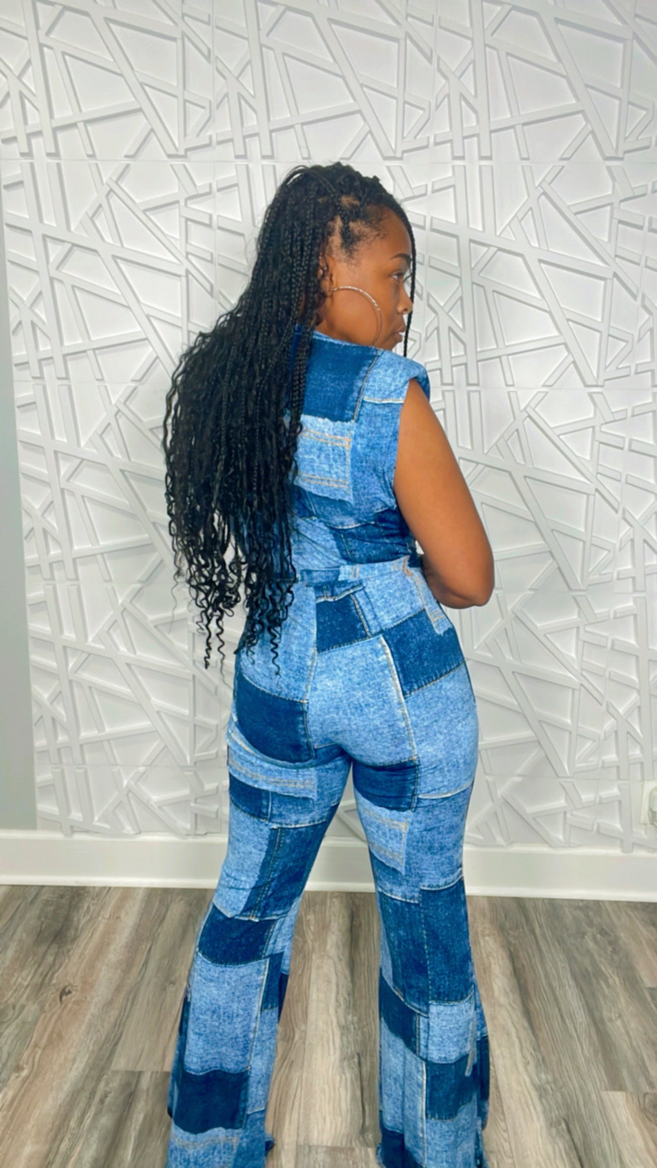 Pretty Denim Patches Jumpsuit
