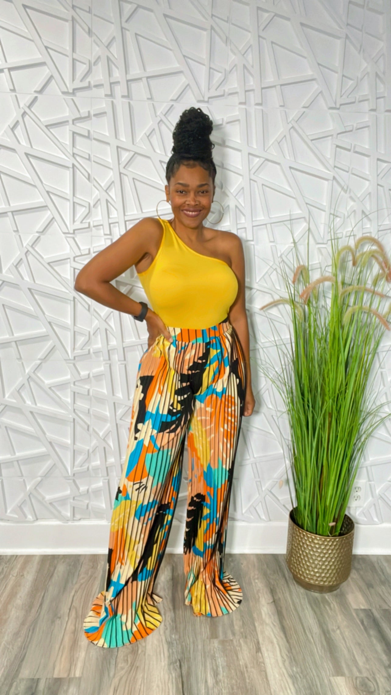 The Ida Pants (Orange/Blue)