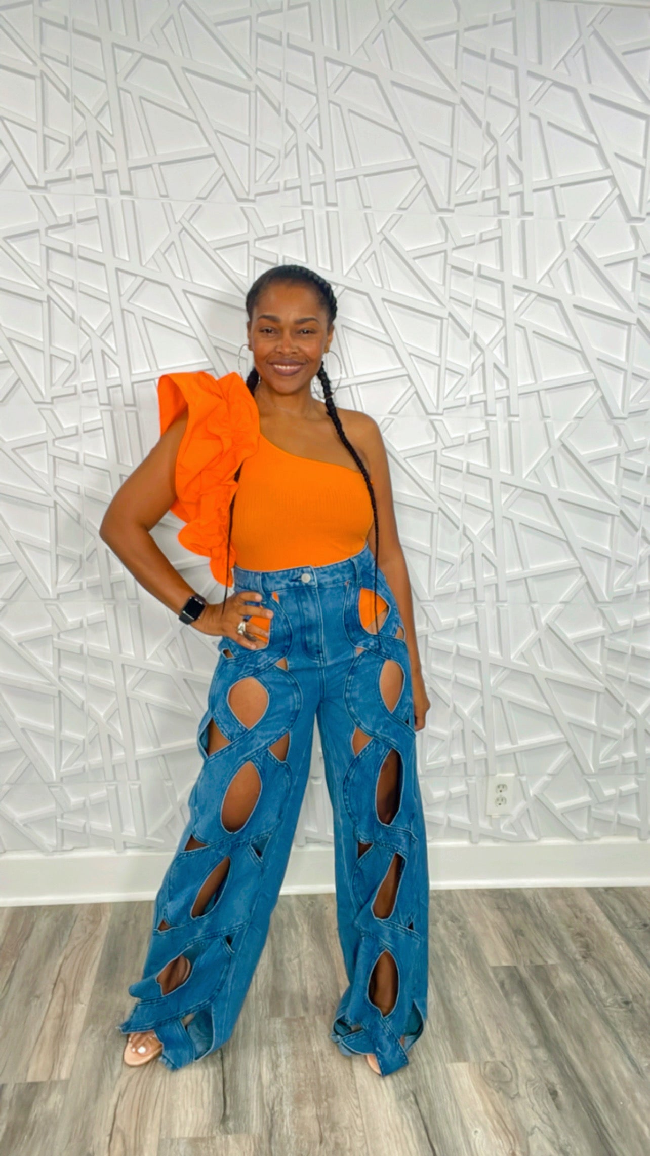 Pretty Hole in One Denim Jeans