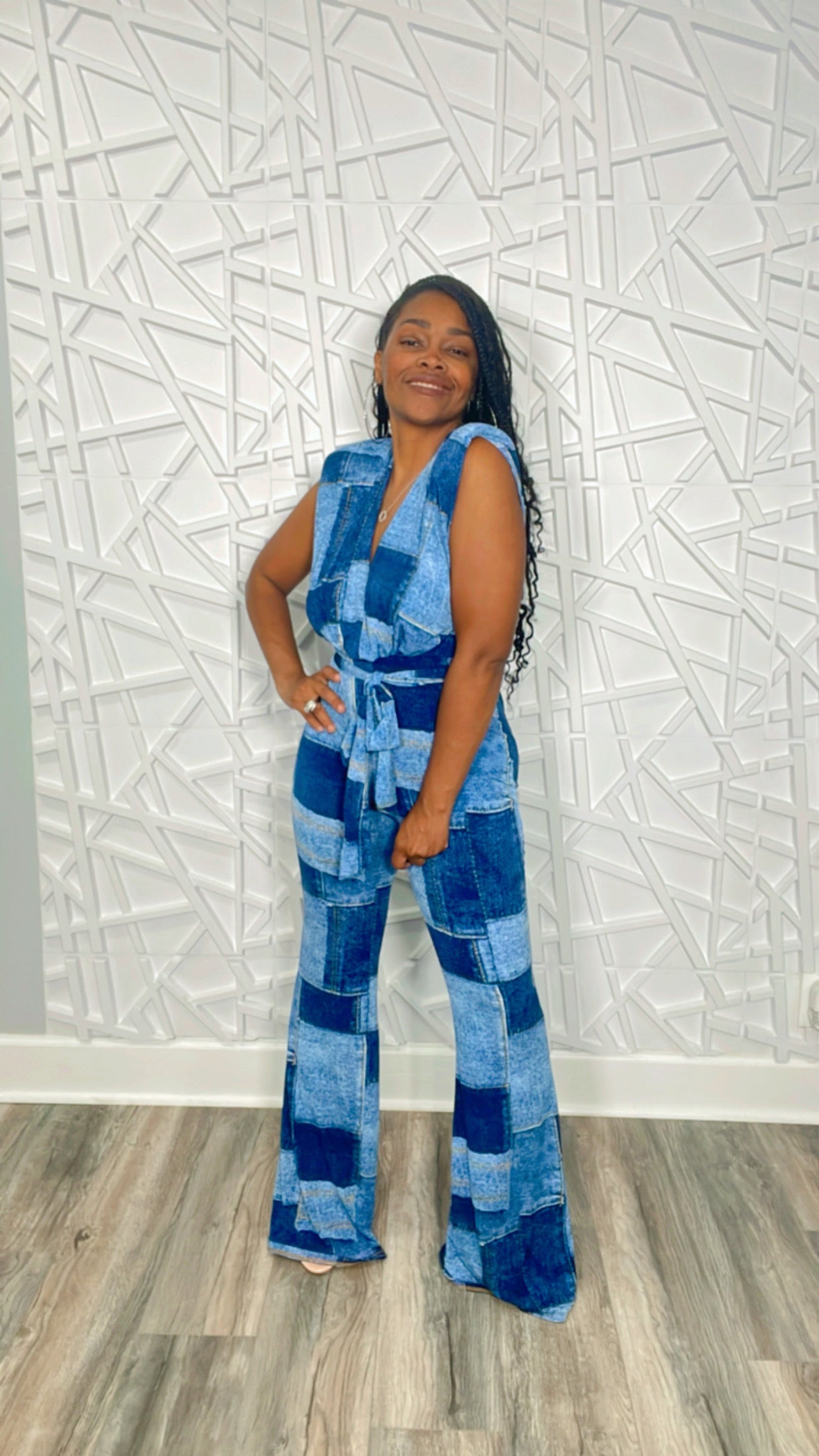 Pretty Denim Patches Jumpsuit