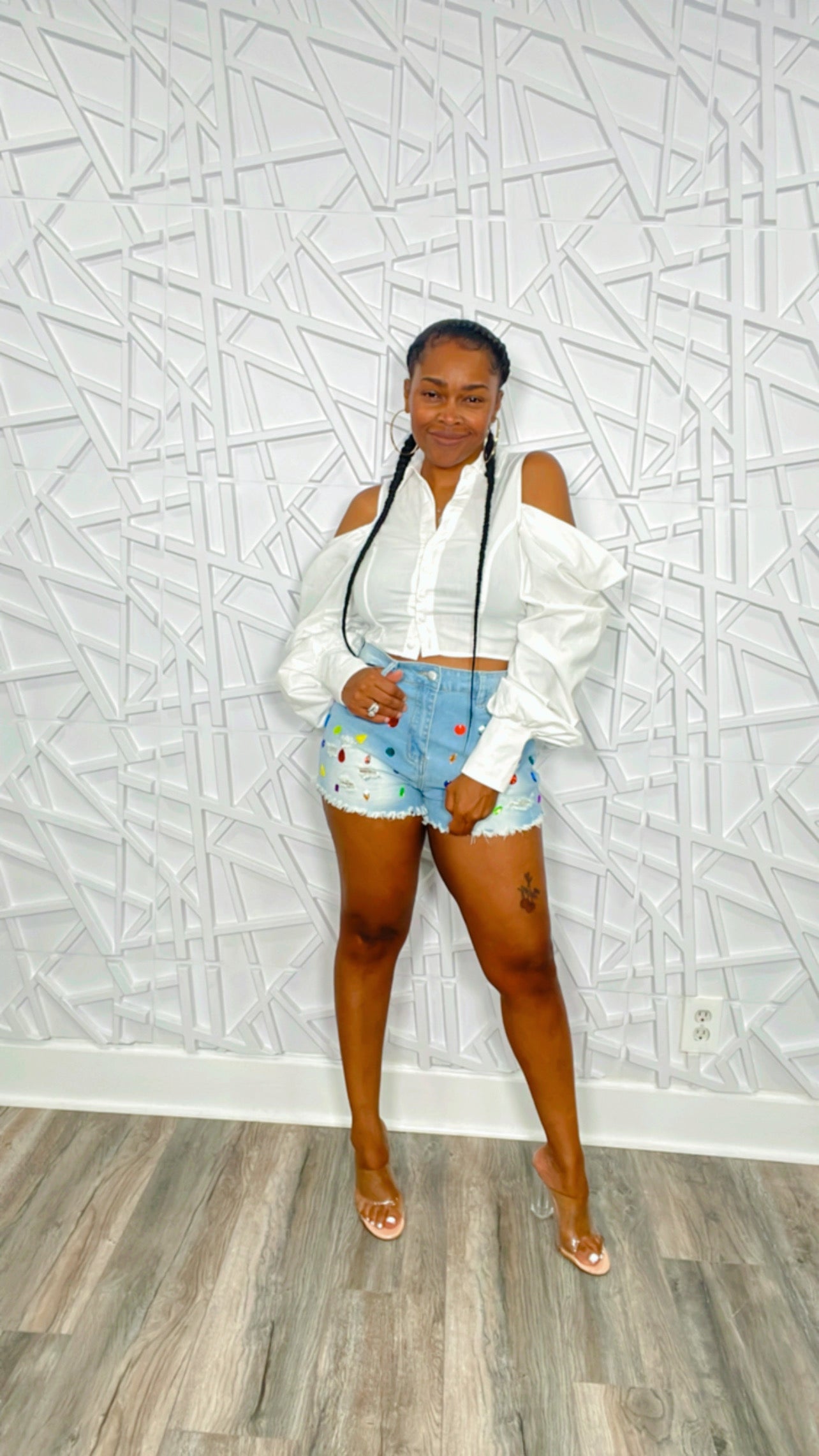 You’re a Pretty Gem High Waist Denim Shorts