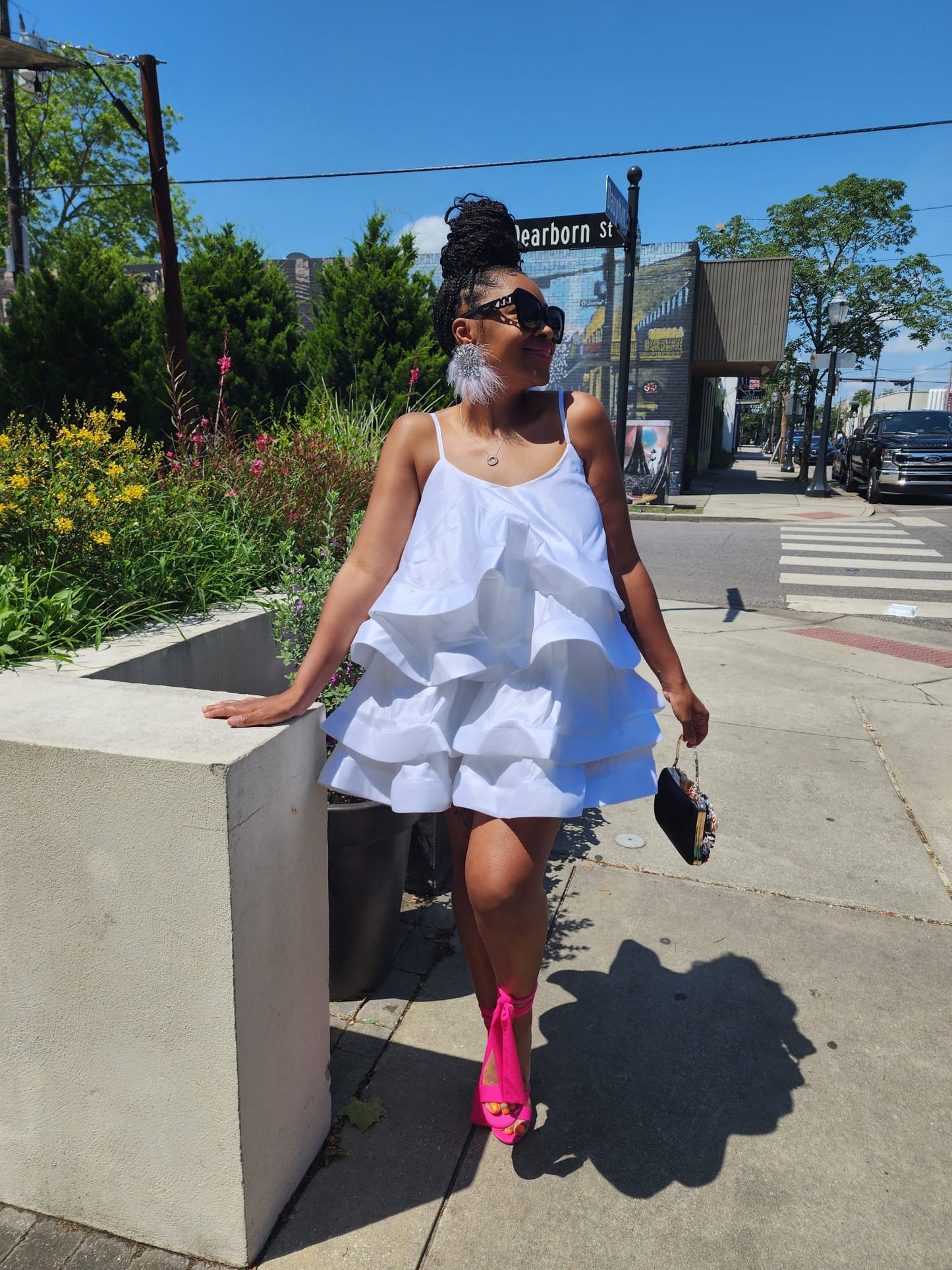 It's a "Pretty" White Tiered Dress