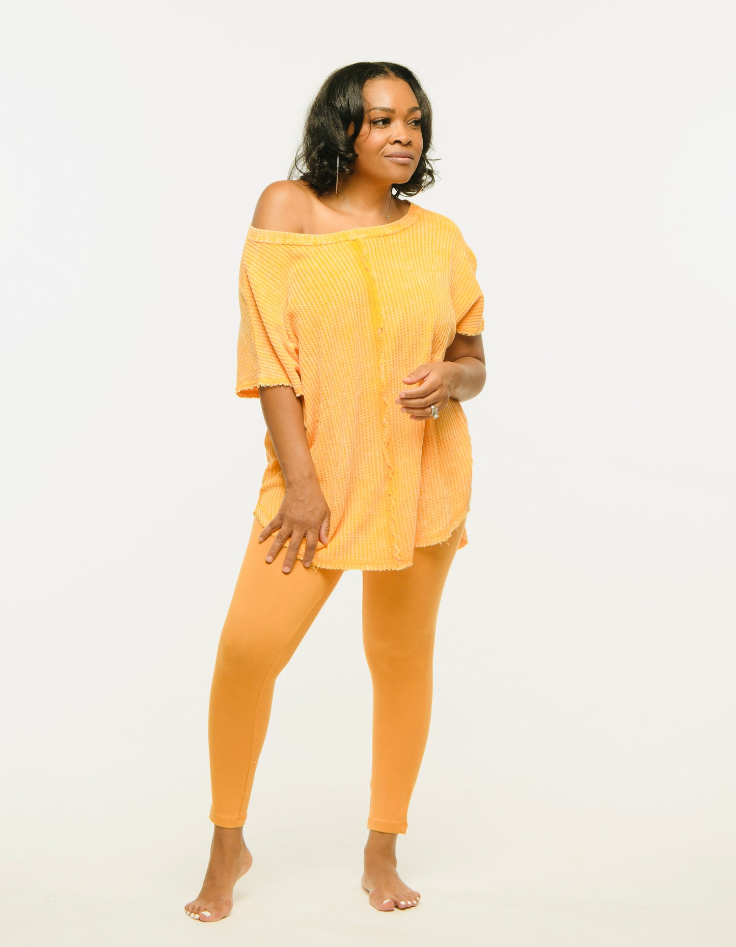 Comfy in the Comfort Leggings Set (Gold)