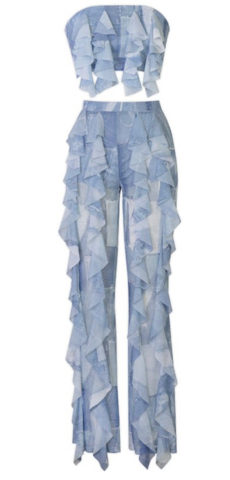 Pretty in the Denim in the Patchwork Piece Set