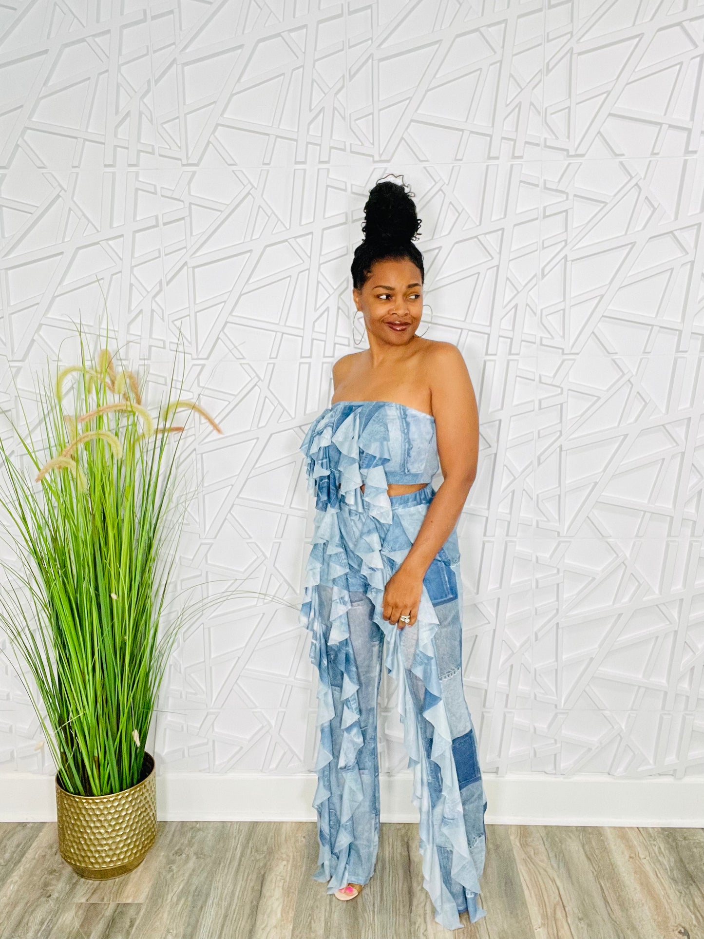 Pretty in the Denim in the Patchwork Piece Set