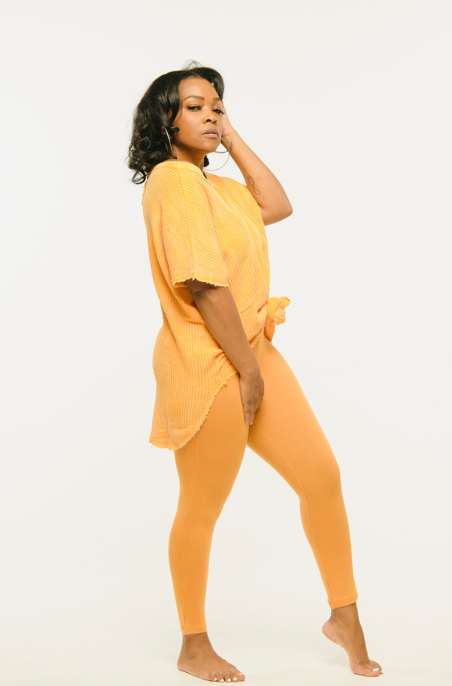 Comfy in the Comfort Leggings Set (Gold)
