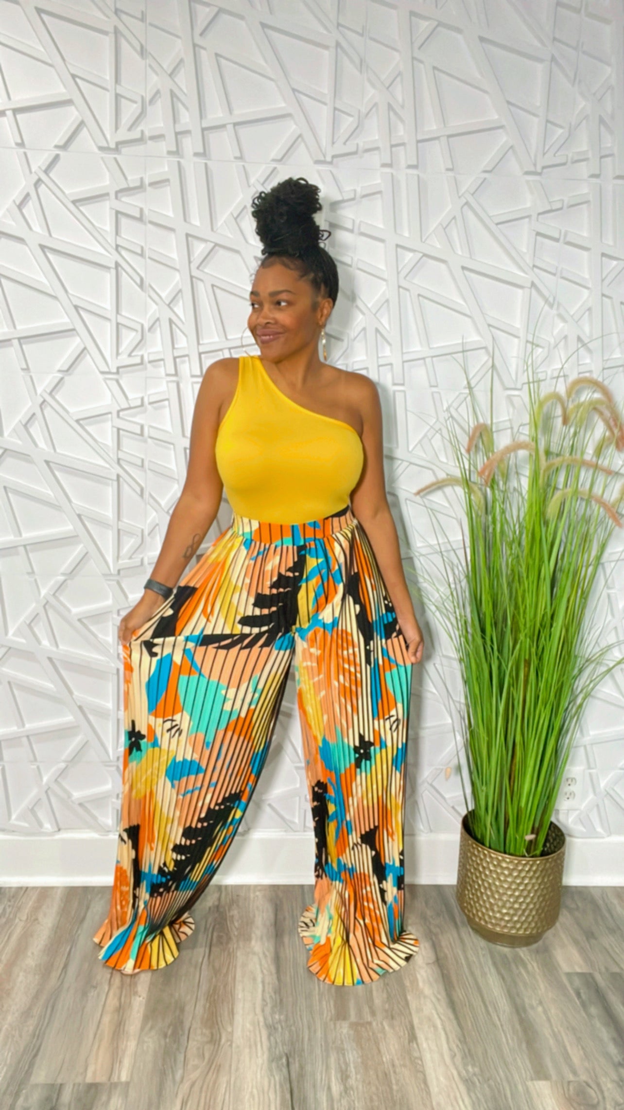 The Ida Pants (Orange/Blue)