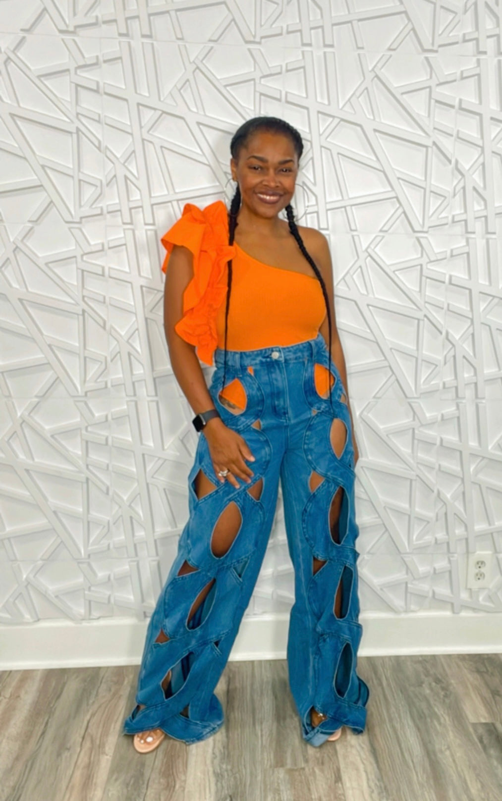 Pretty Hole in One Denim Jeans