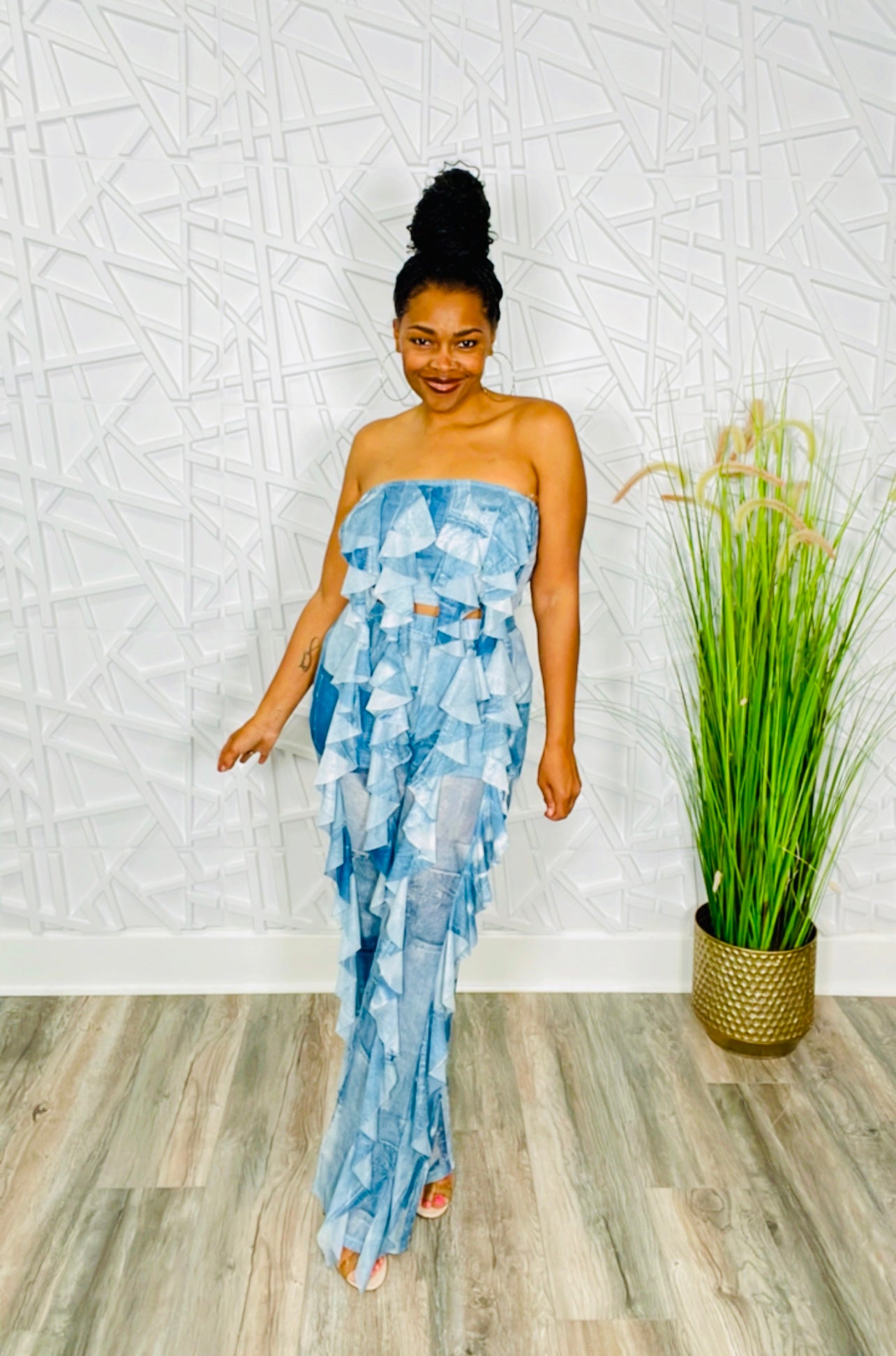 Pretty in the Denim in the Patchwork Piece Set