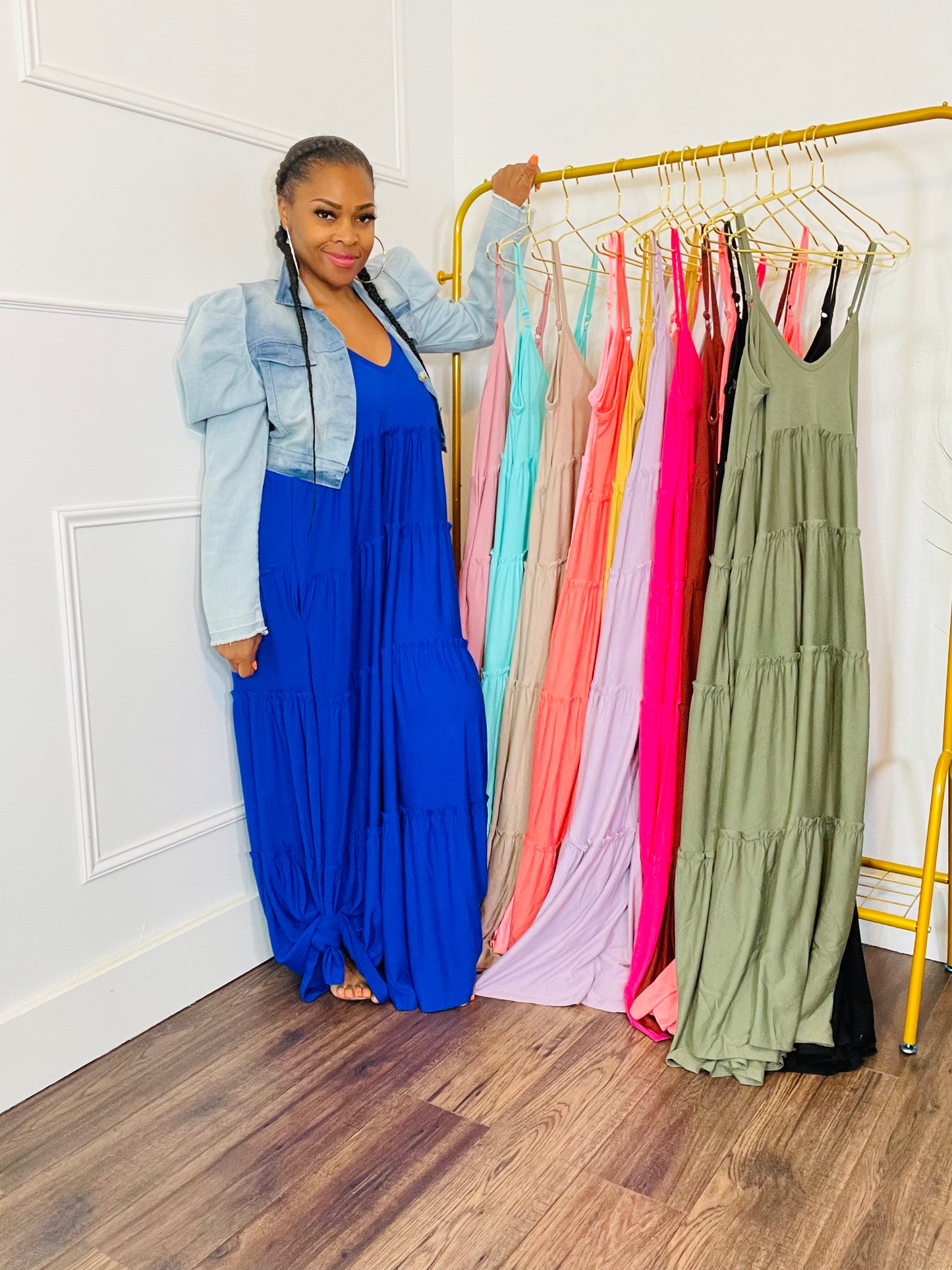 Pretty Puff Sleeve Denim Jacket (up to Size 3X)