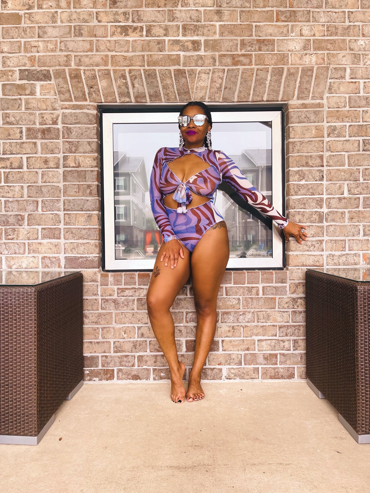 Swirl in Pretty One Piece Swimsuit