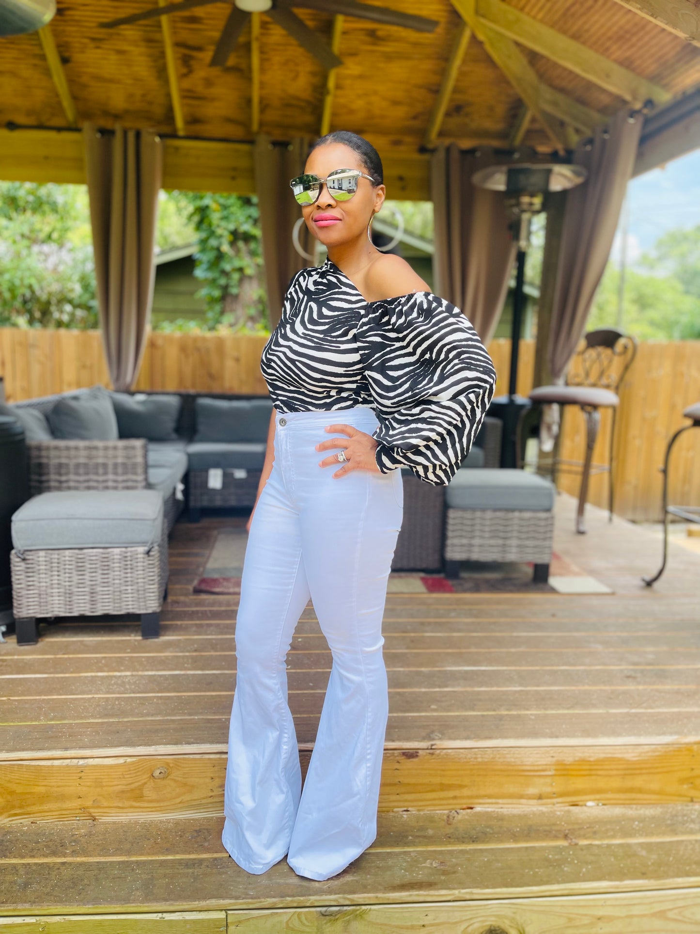 Pretty in Zebra Stripe Blouse