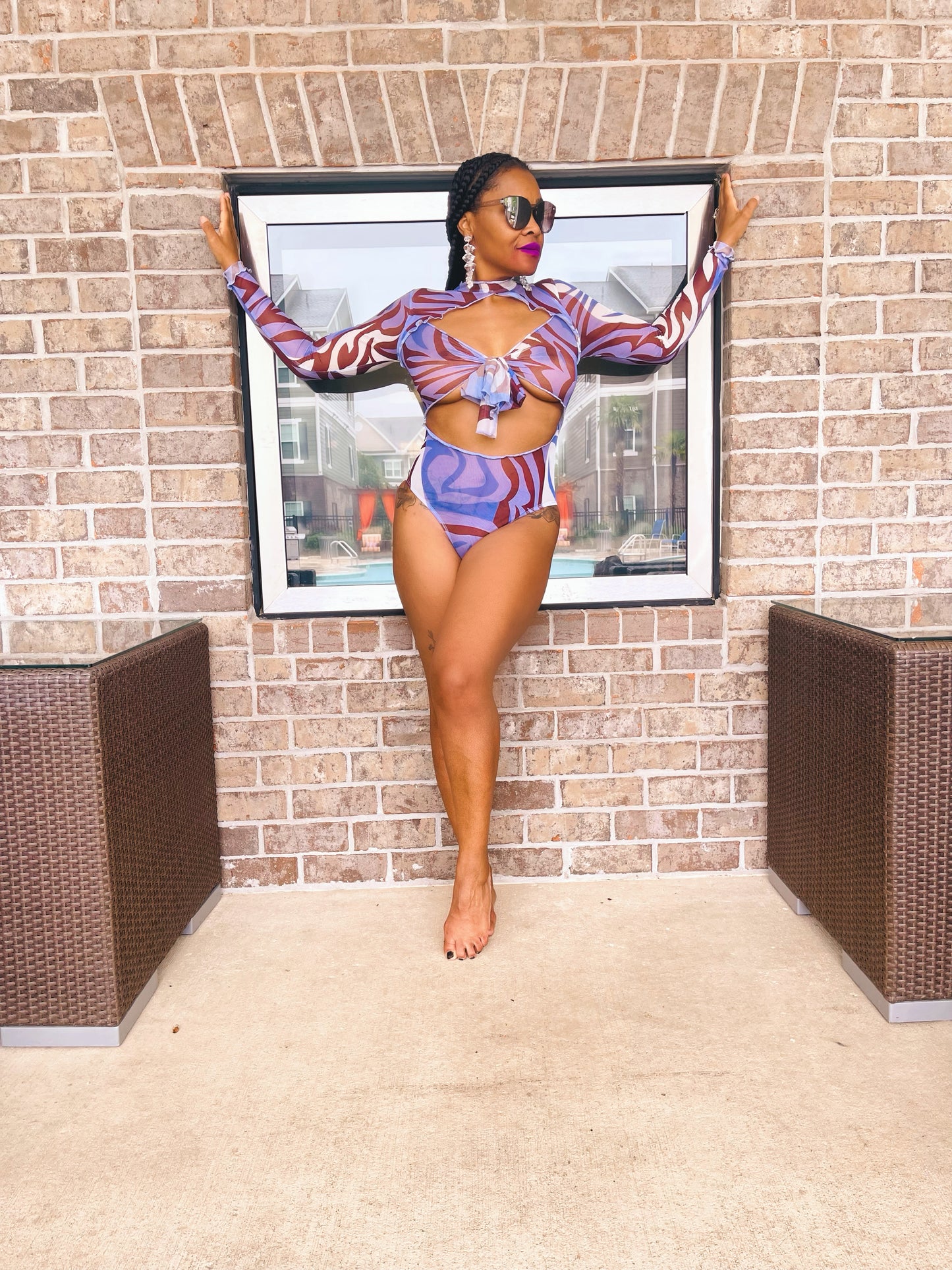 Swirl in Pretty One Piece Swimsuit