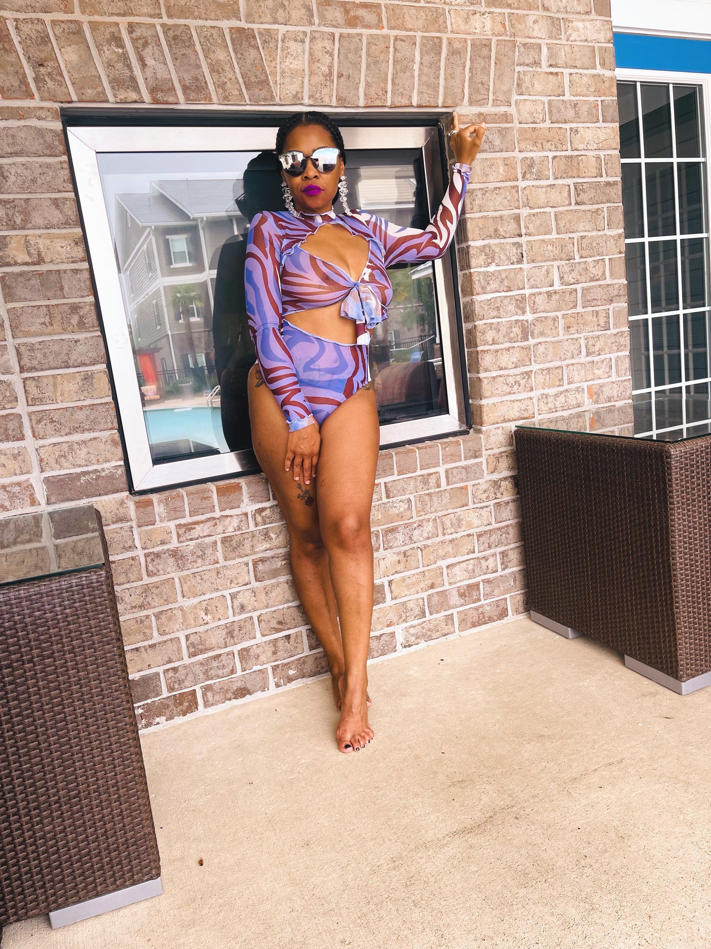 Swirl in Pretty One Piece Swimsuit