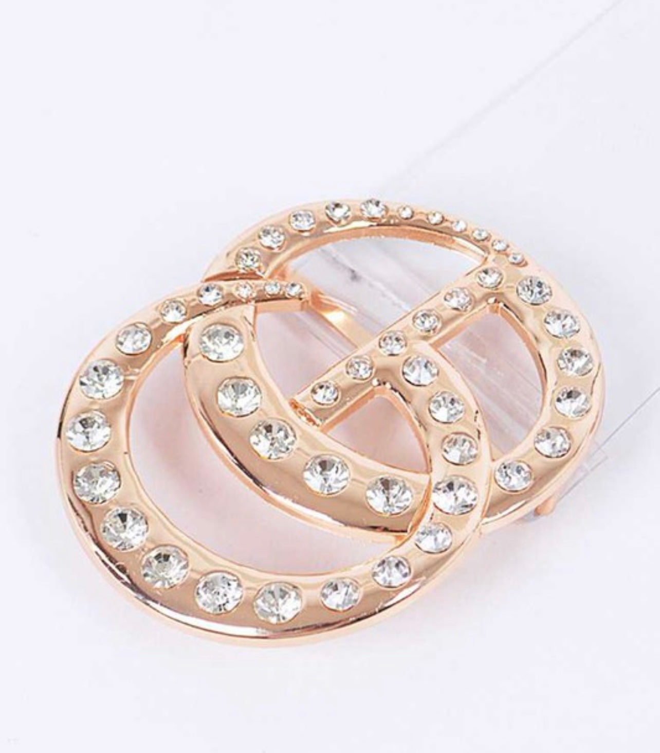 Curvy/Plus Gold Studded “Pretty” Clear Belt