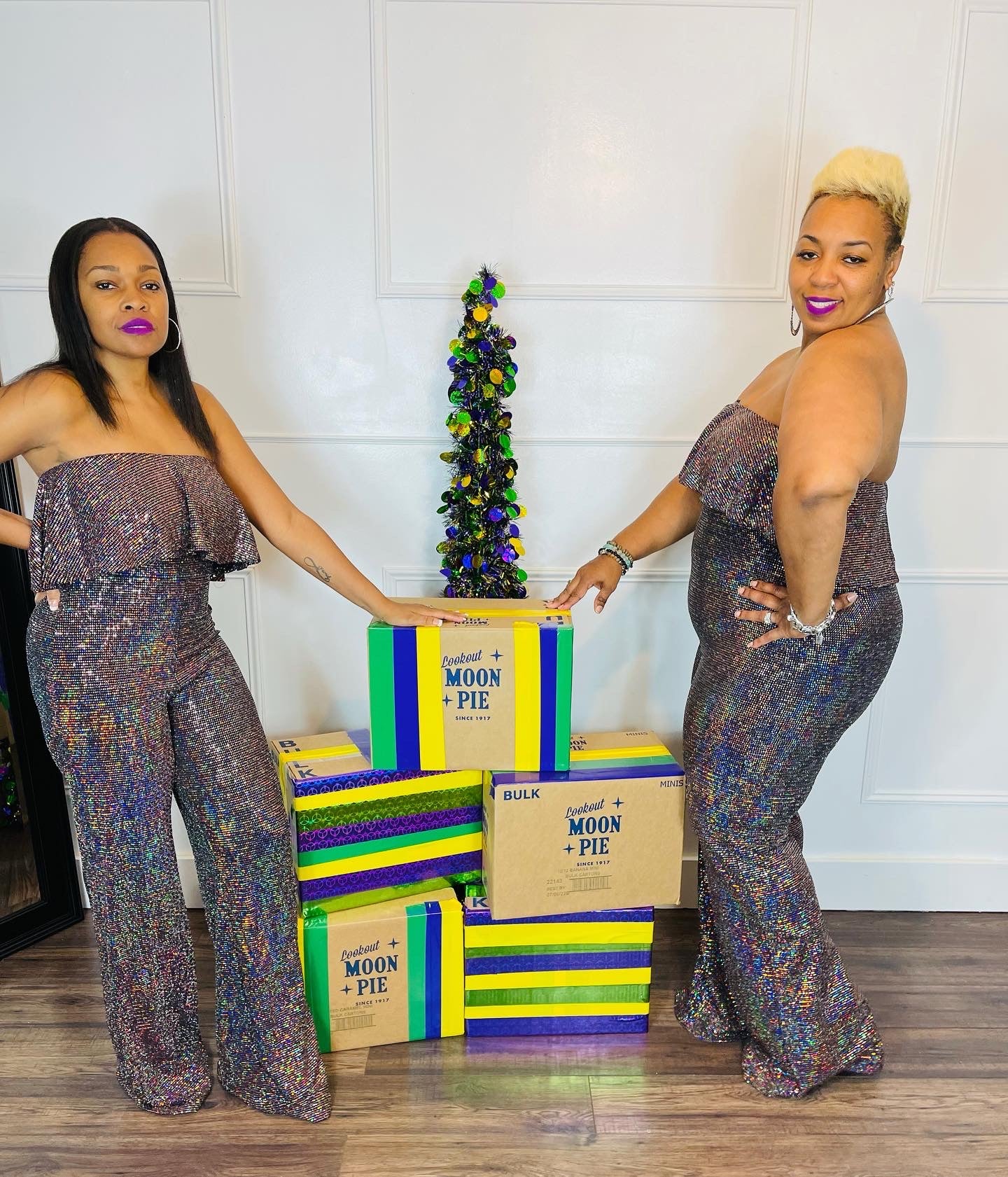 Magenta Pretty Sequin Jumpsuit (up to 3X)