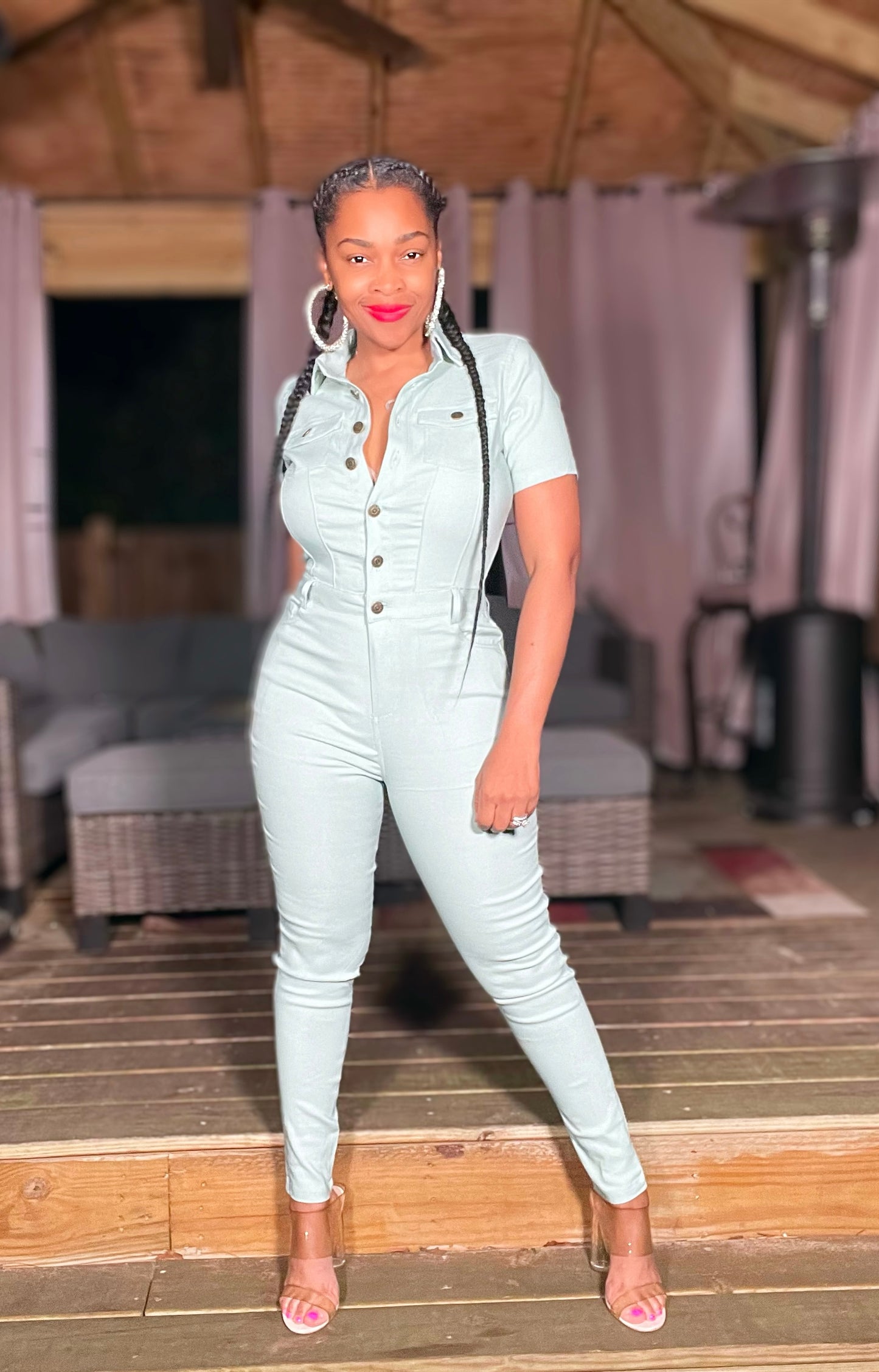 Pretty in Sage Jumpsuit