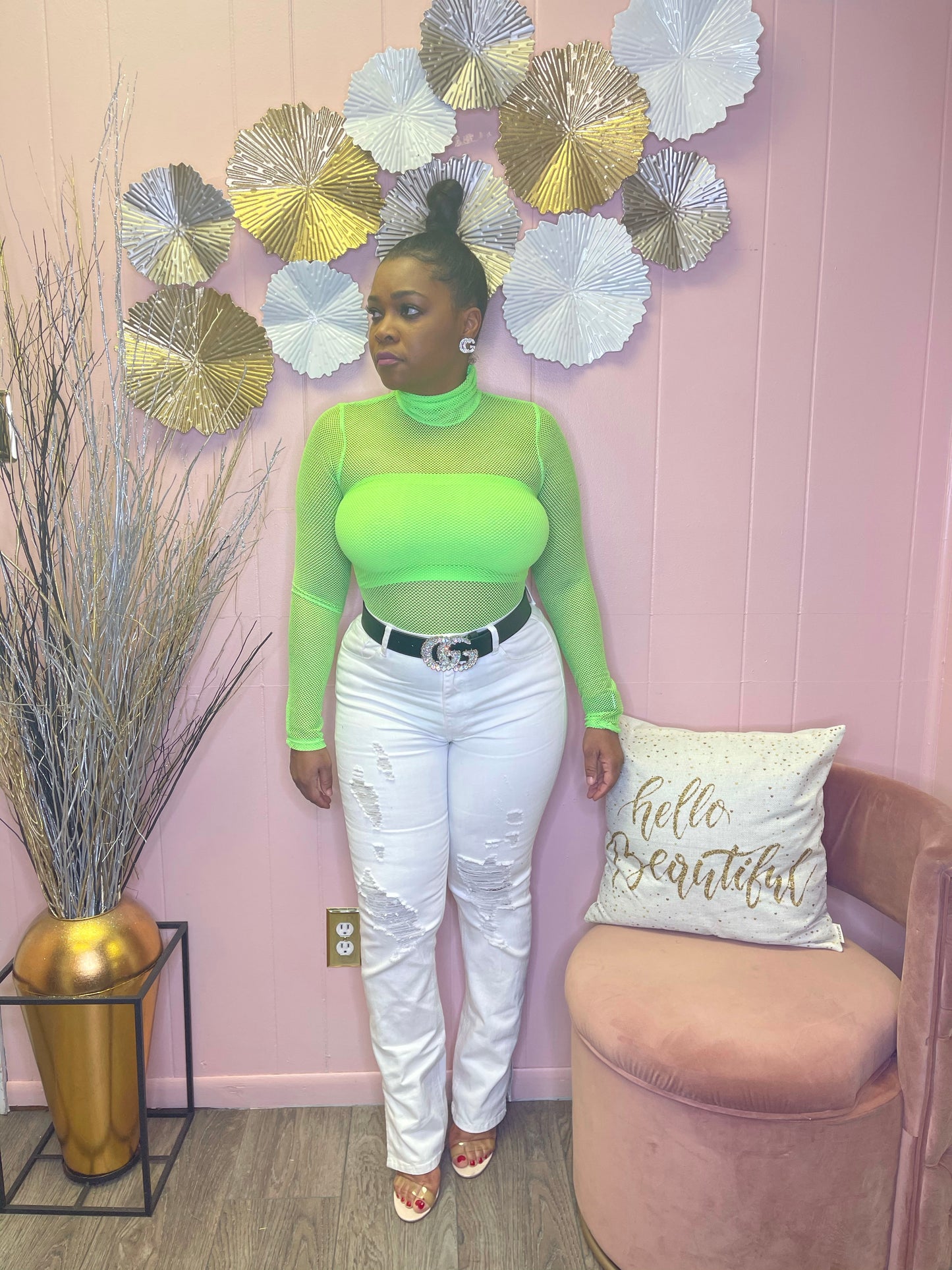 Neon Mesh Me Bodysuit