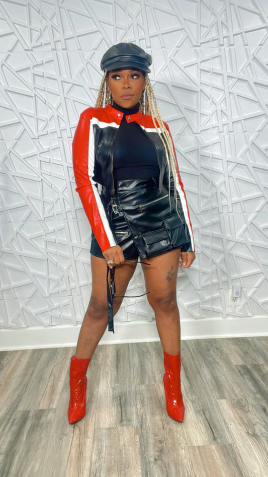 Foxy in the Leather Wrap Skort