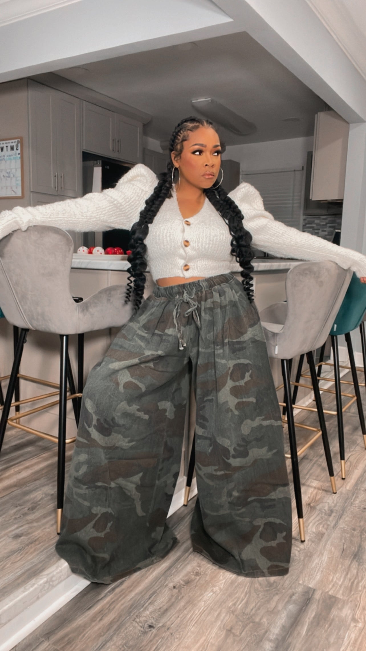 Camo in the Wide Leg pants